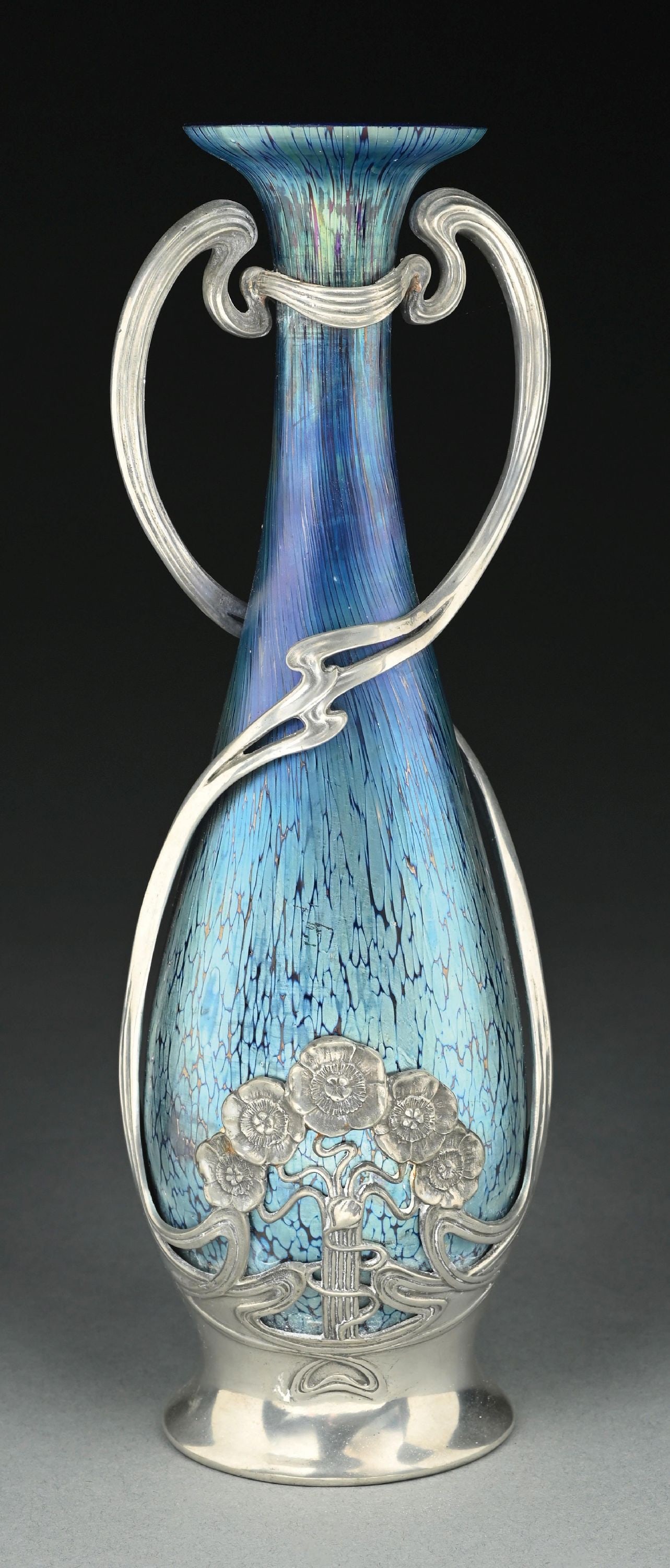 LOETZ CRETE PAPILLON GLASS VASE W/ JUVENTA MOUNT (1 of 6)