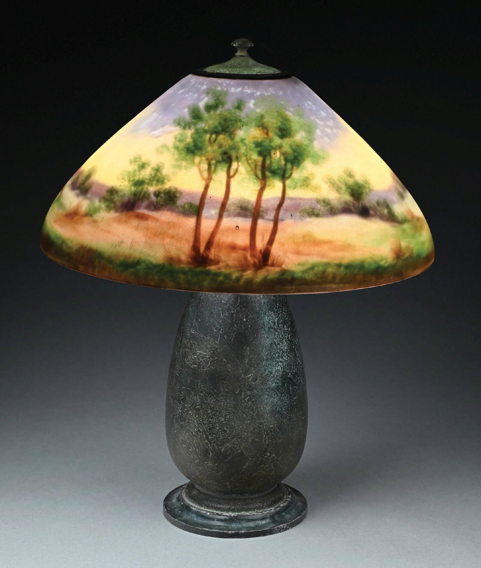 JEFFERSON REVERSE PAINTED LANDSCAPE TABLE LAMP (1 of 7)