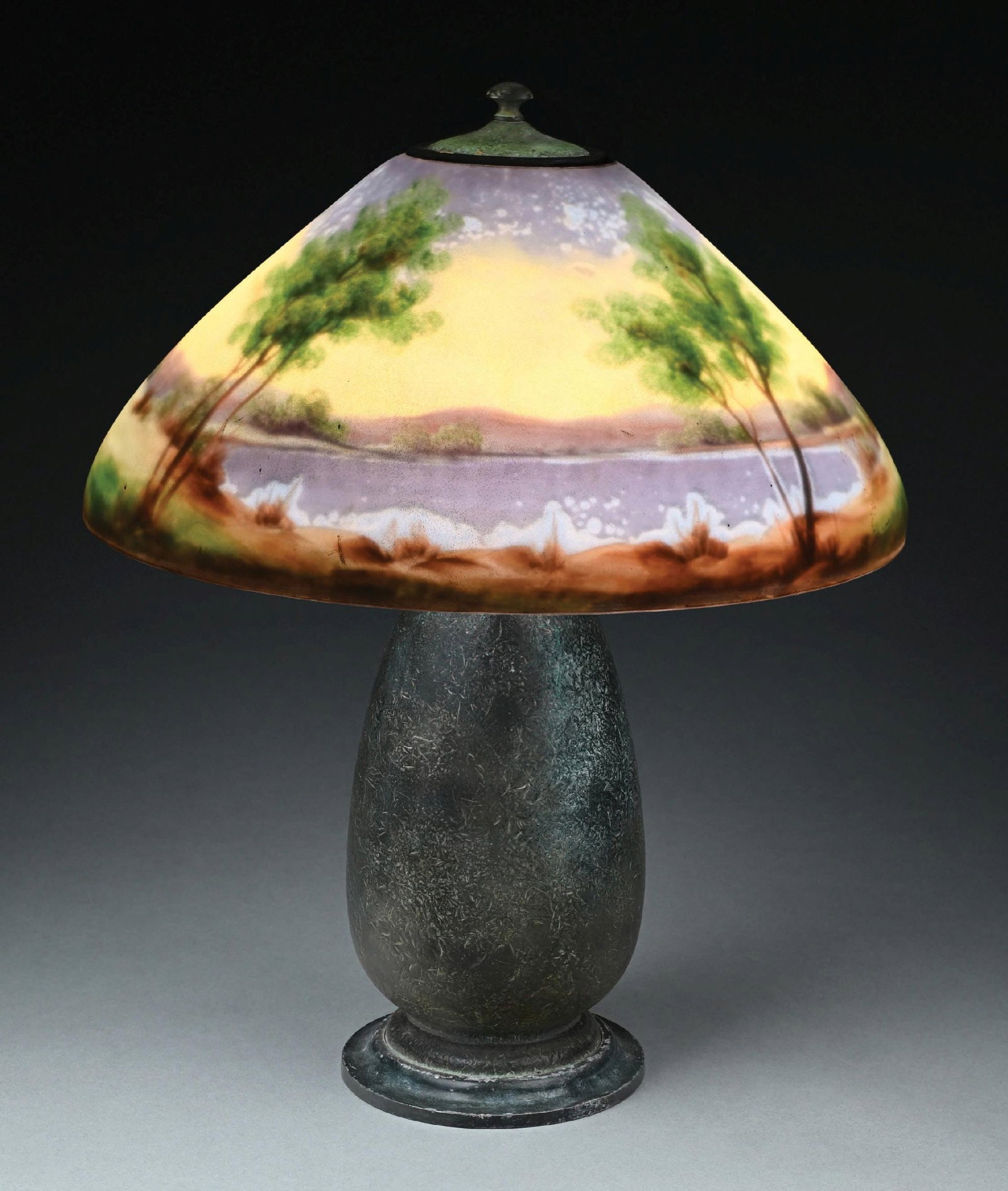 JEFFERSON REVERSE PAINTED LANDSCAPE TABLE LAMP - 3