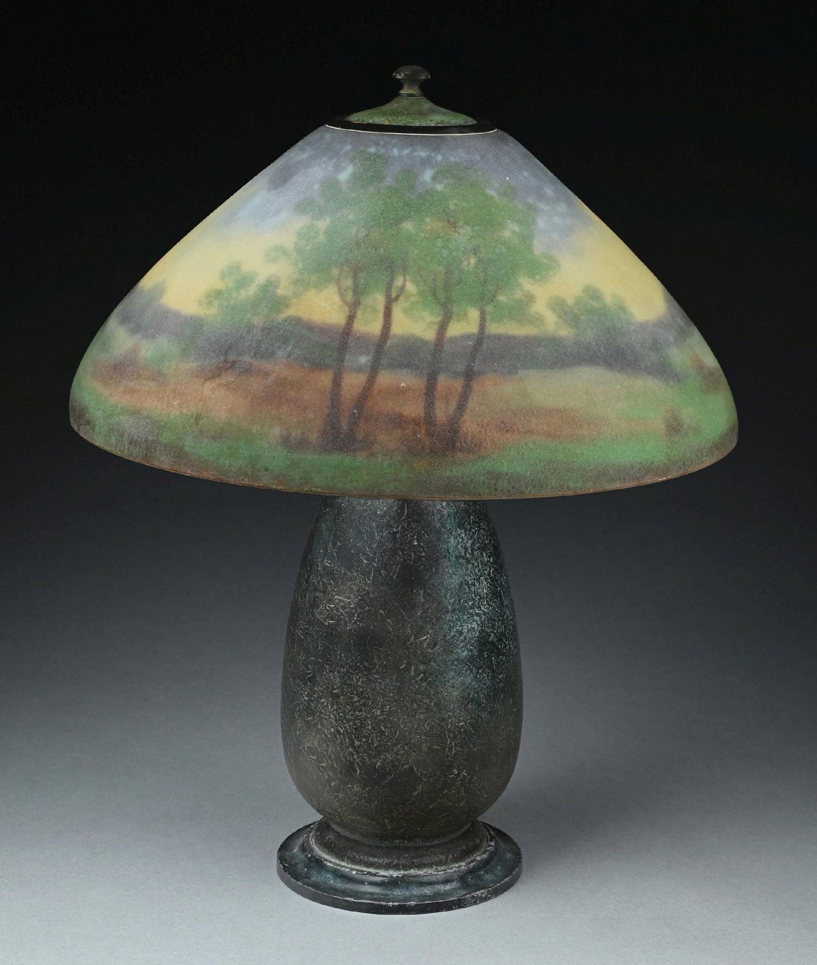 JEFFERSON REVERSE PAINTED LANDSCAPE TABLE LAMP - 5