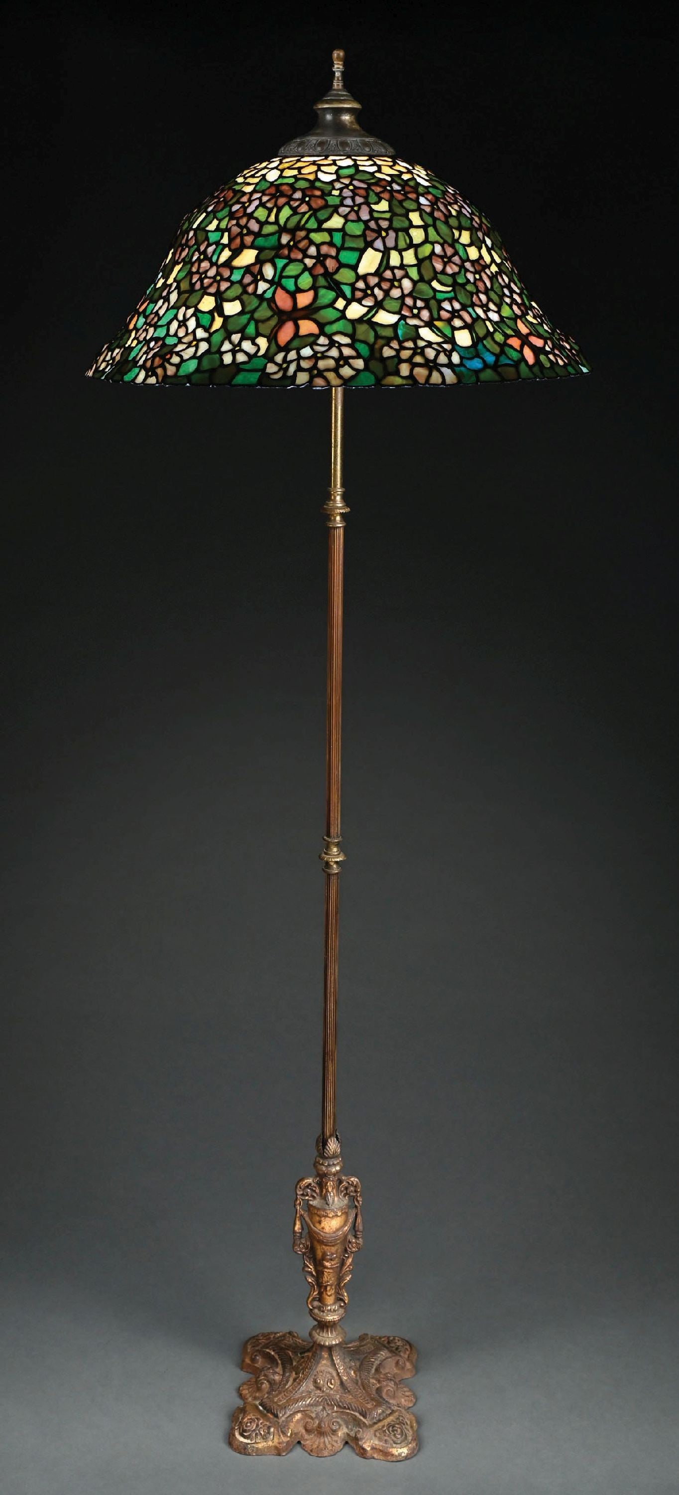 ANTHONY HART LEADED GLASS FLOOR LAMP (1 of 7)