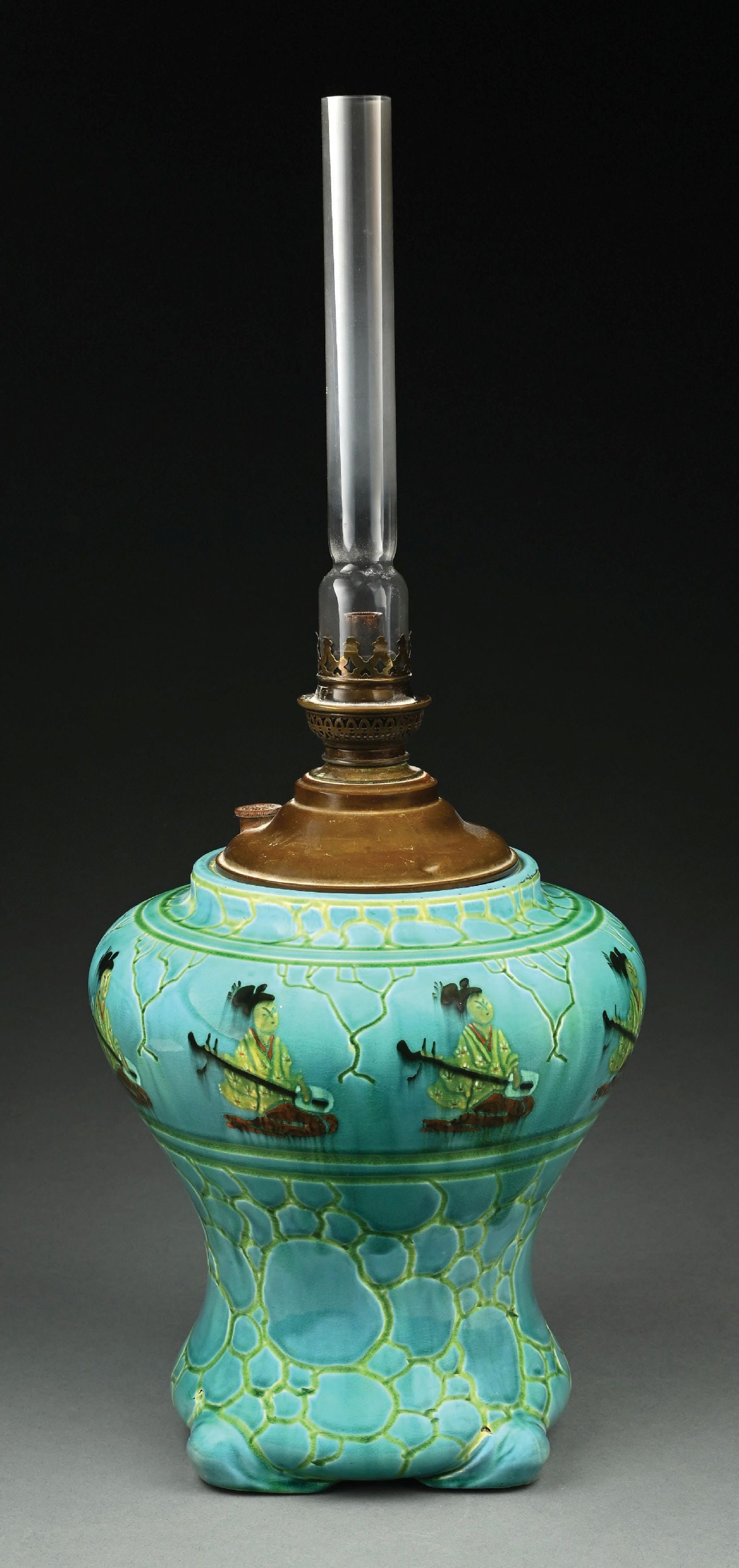 RHEAD FAIENCE OIL LAMP (1 of 6)