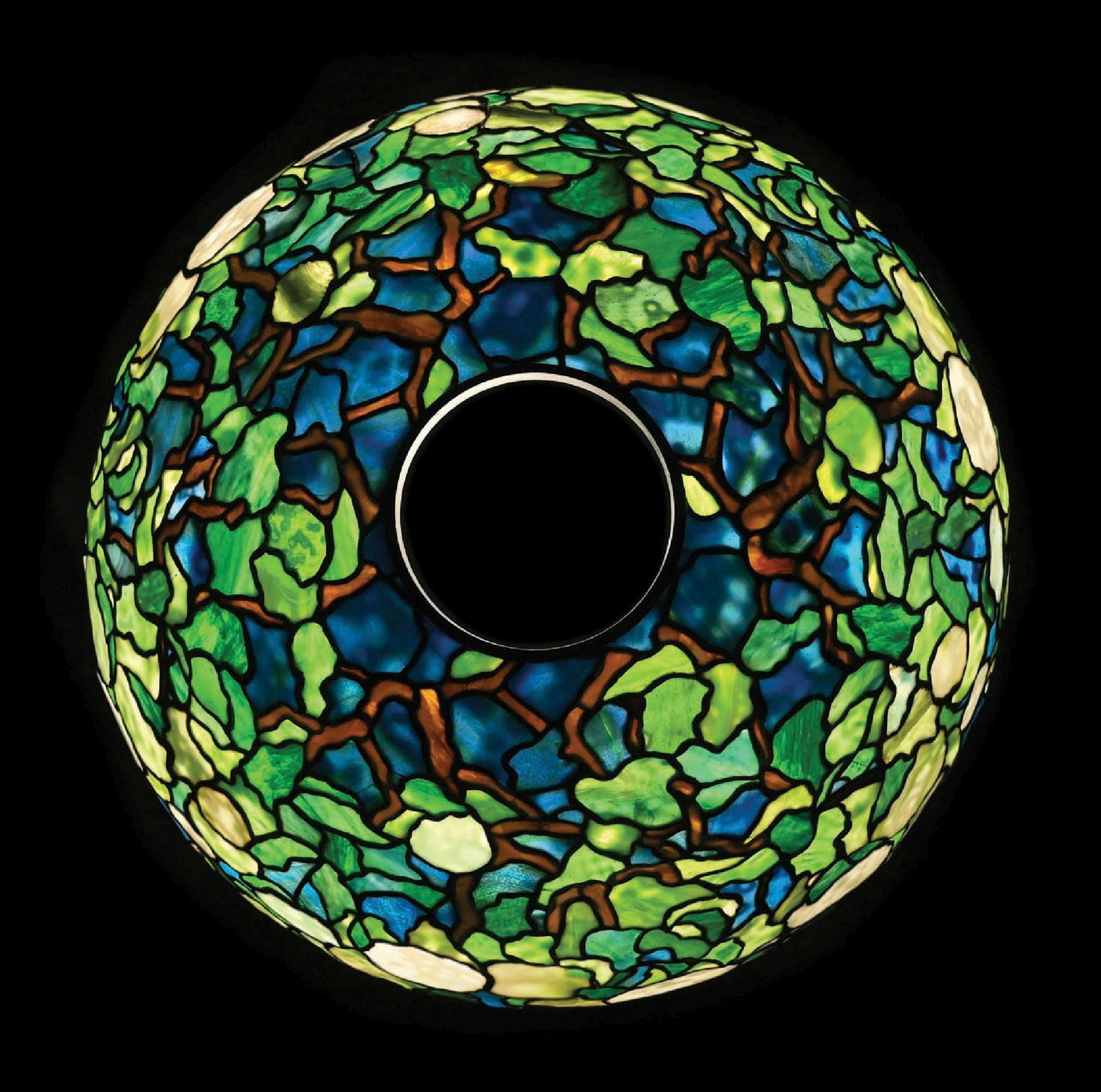 IMPORTANT TIFFANY STUDIOS HYDRANGEA "SNOWBALL" LEADED GLASS FLOOR LAMP - 10