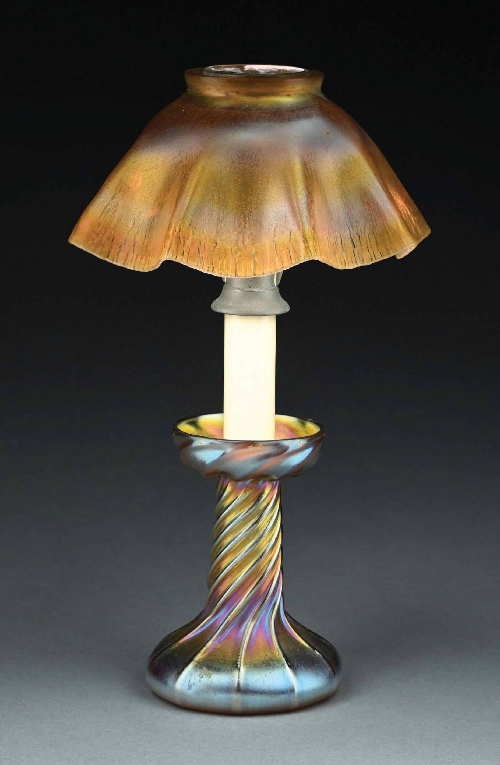 TIFFANY STUDIOS CANDLE LAMP - 4