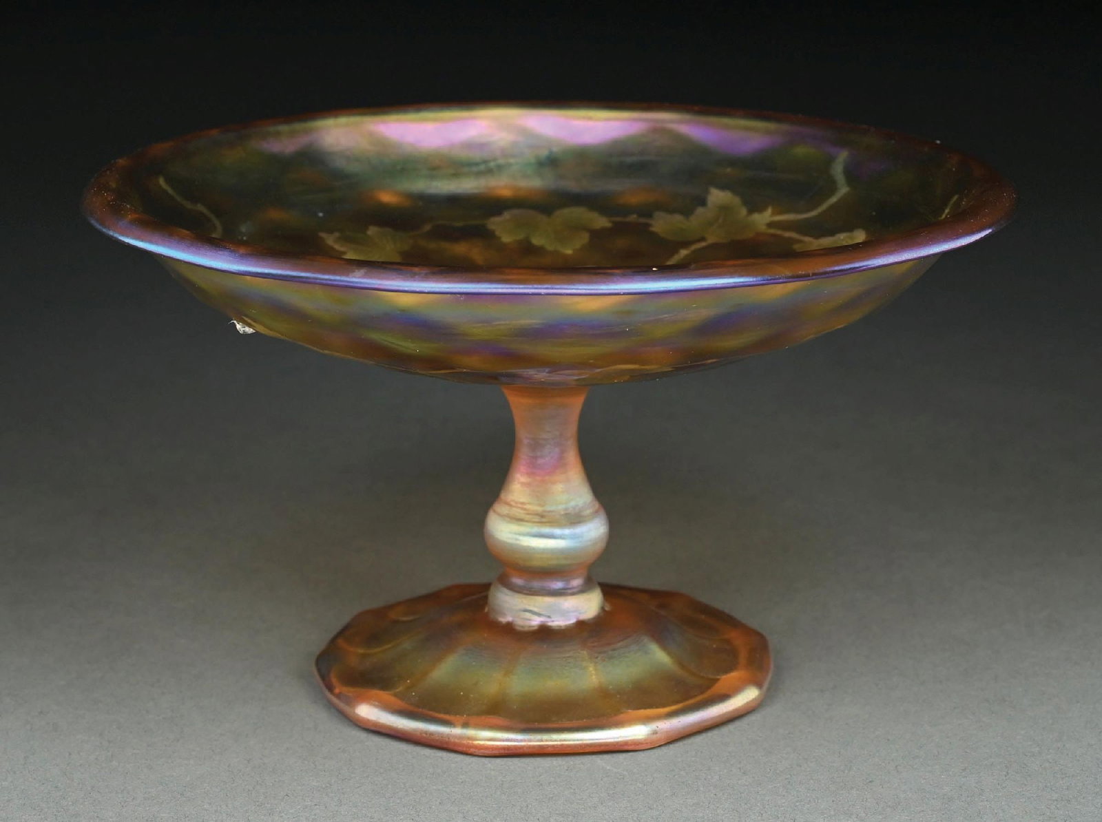 TIFFANY STUDIOS FAVRILE GLASS COMPOTE (1 of 6)