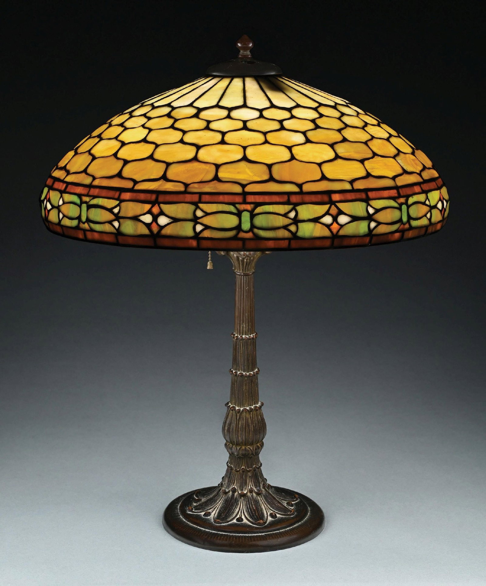 DUFFNER AND KIMBERLY LEADED GLASS TABLE LAMP - 3