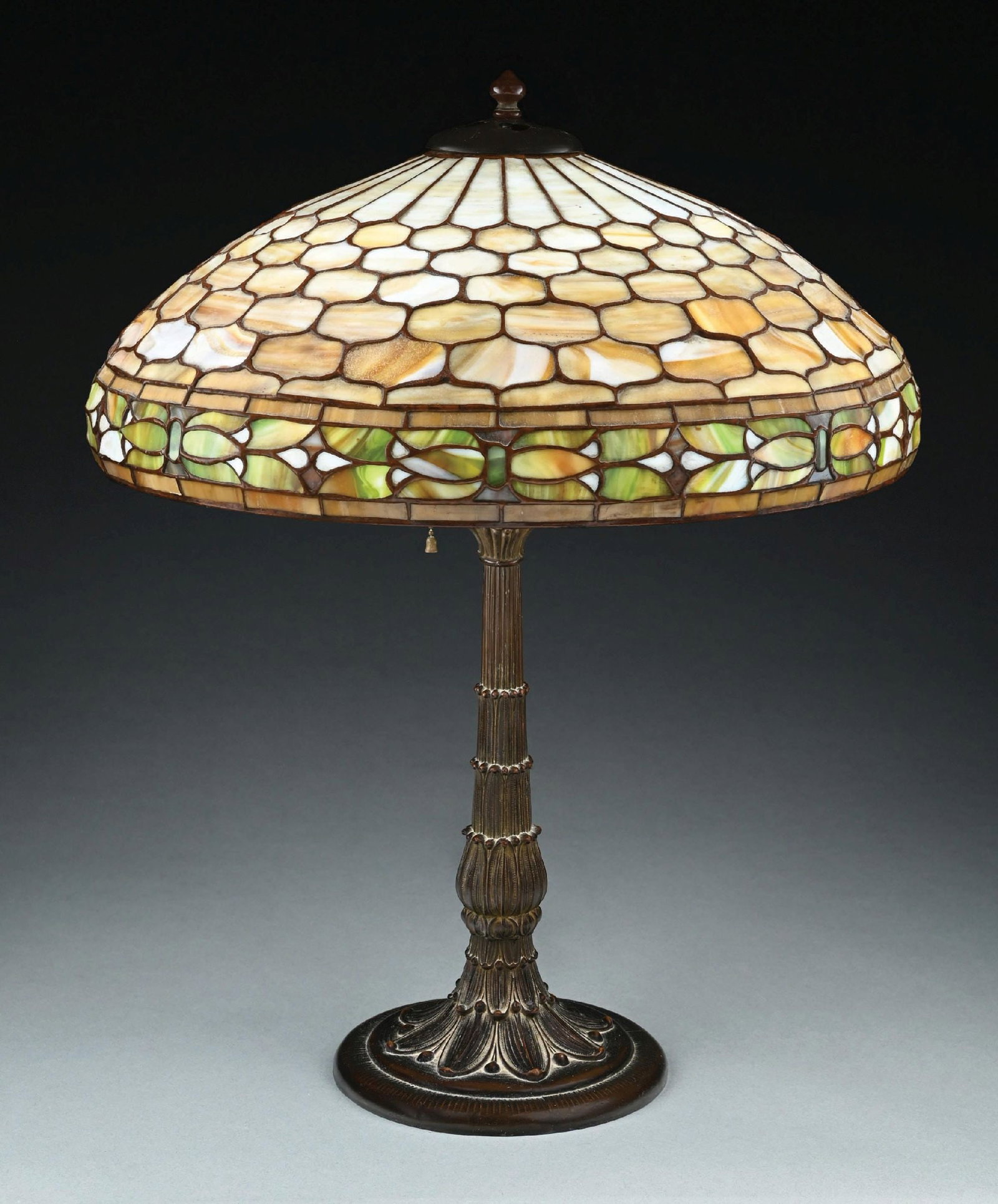 DUFFNER AND KIMBERLY LEADED GLASS TABLE LAMP - 5