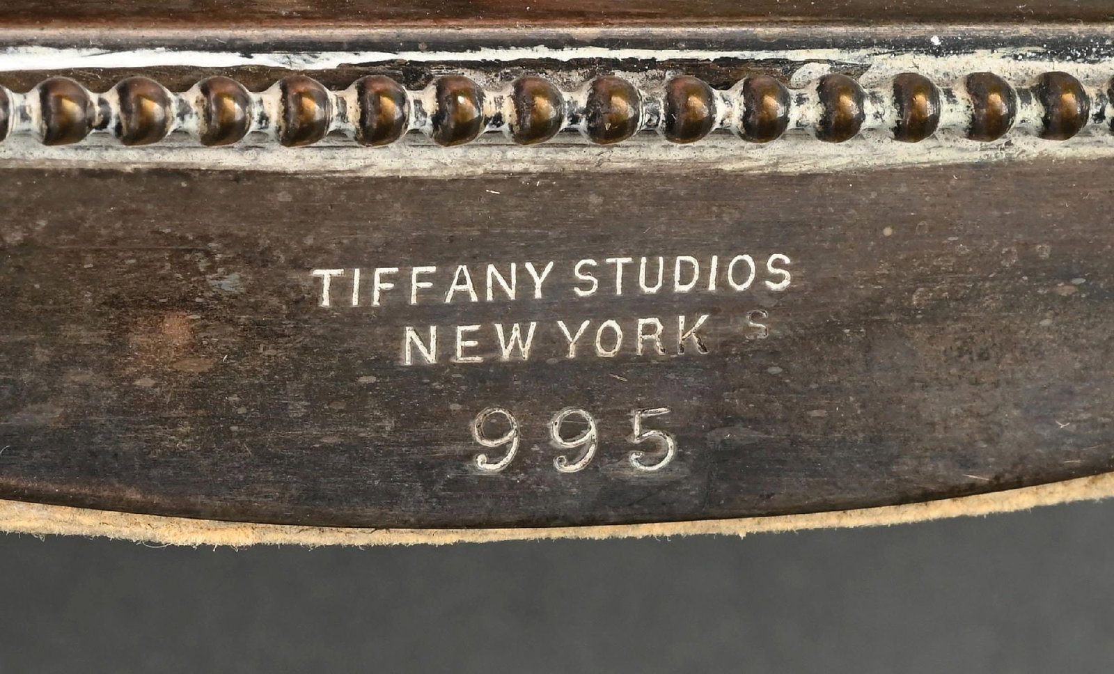 SET OF 7: TIFFANY STUDIOS PINE NEEDLE DESK SET - 5