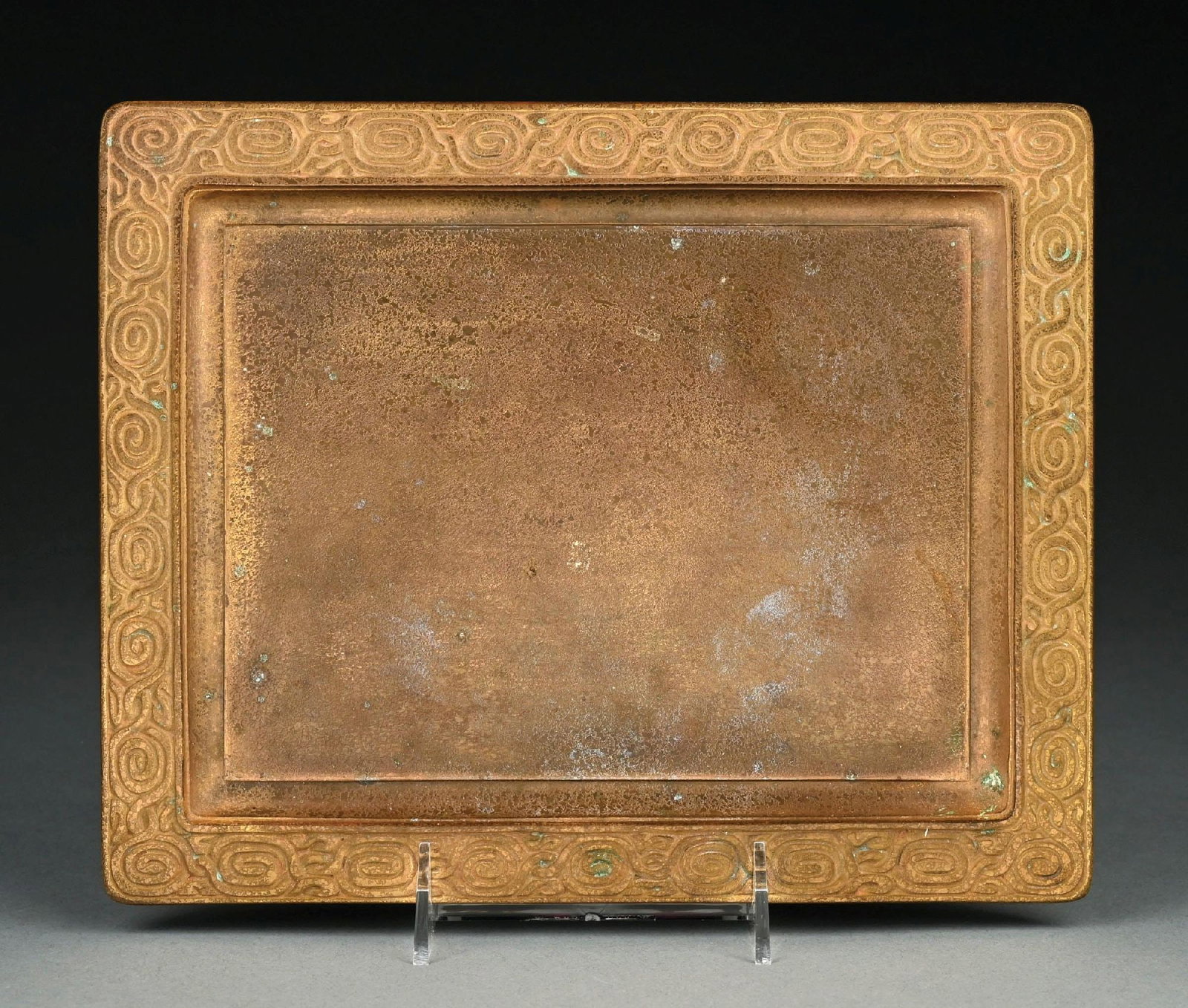 TIFFANY STUDIOS BRONZE TRAY (1 of 3)