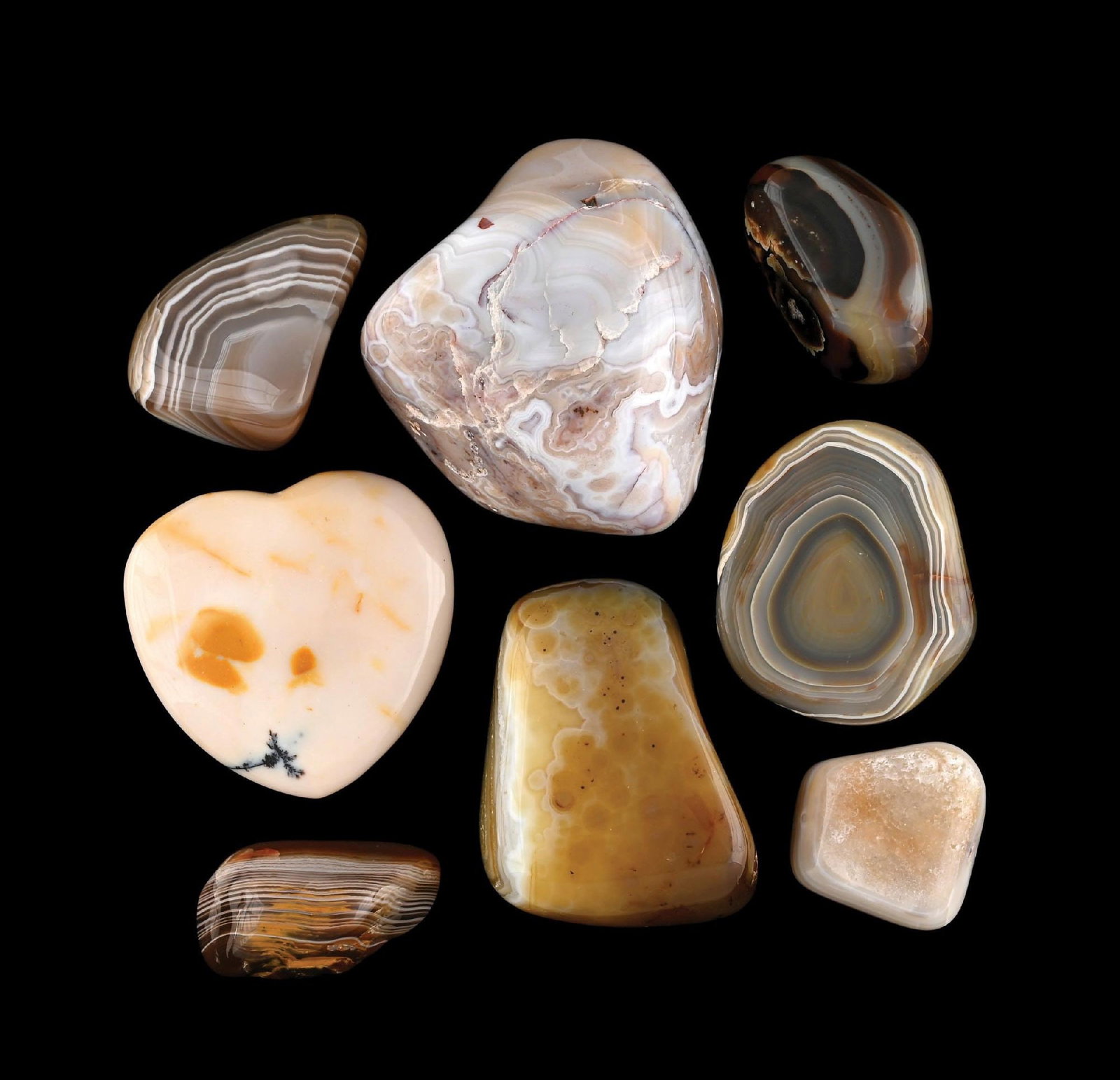 LARGE COLLECTION OF BANDED AGATE (1 of 1)
