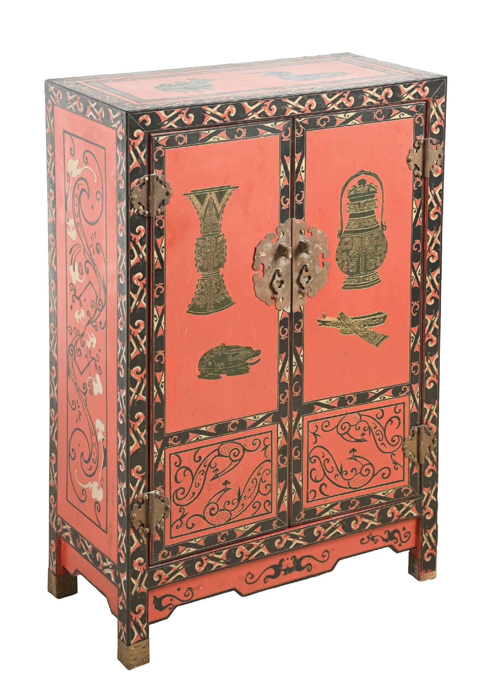 ASIAN HAND-PAINTED CABINET (1 of 6)