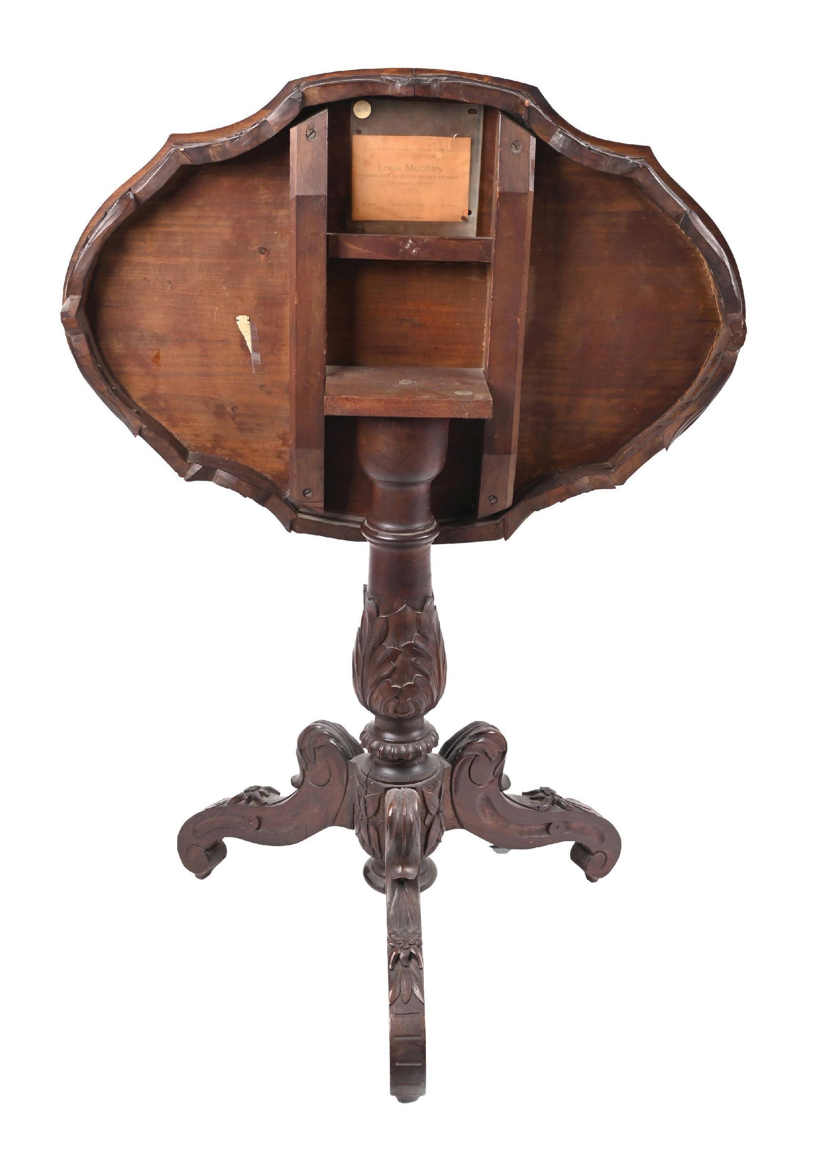 BLACK FOREST INLAID PARLOR TABLE - 6