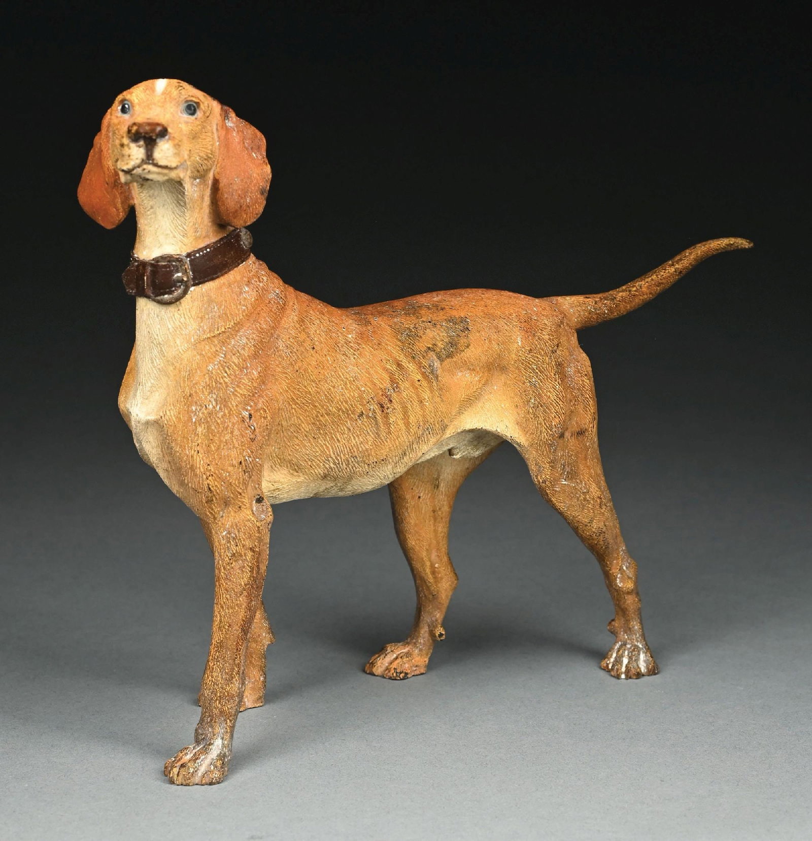 COLD PAINTED VIENNA BRONZE POINTER (1 of 5)