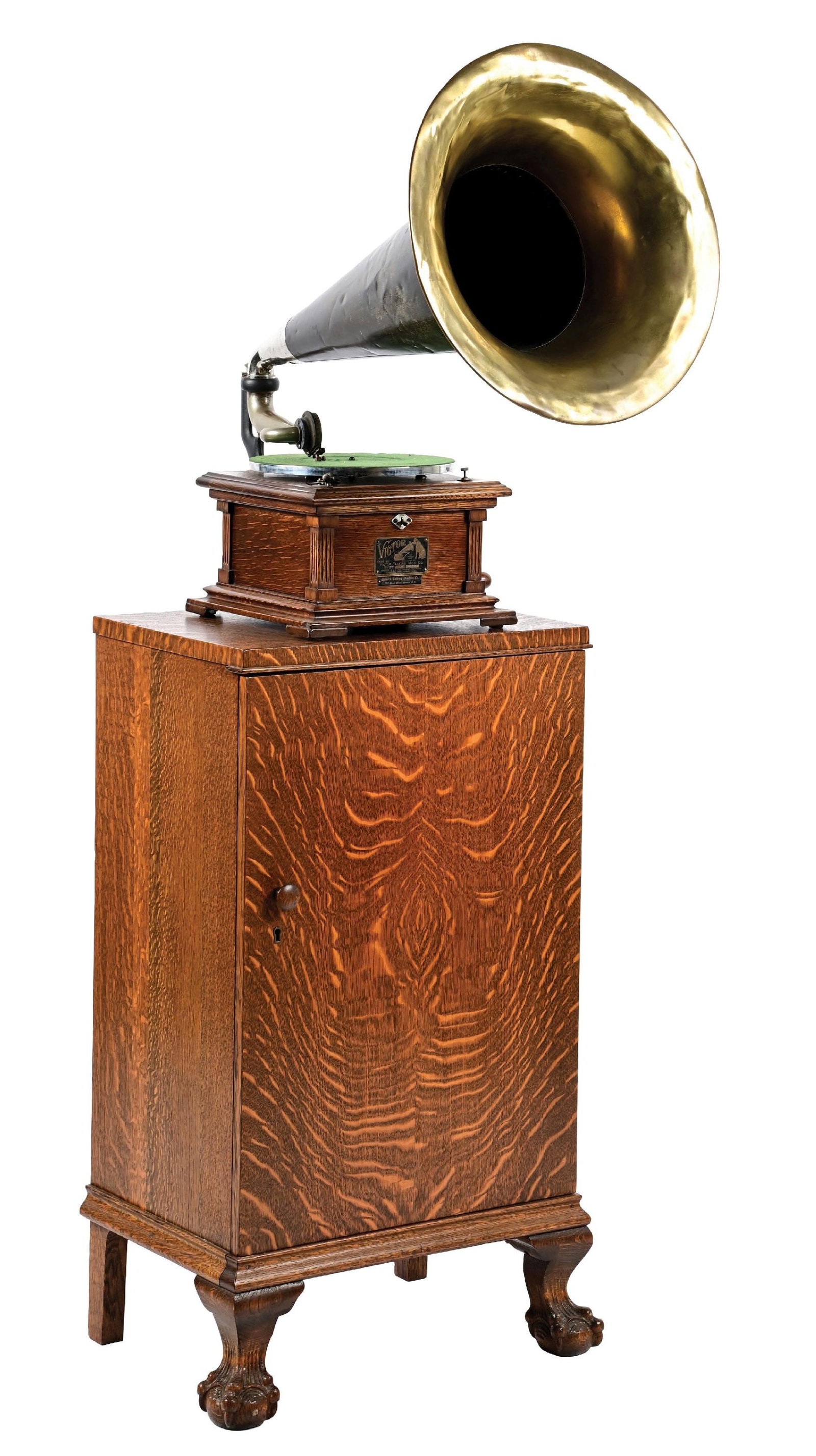 RCA VICTOR MODEL II DISC PHONOGRAPH ON OAK STAND (1 of 11)