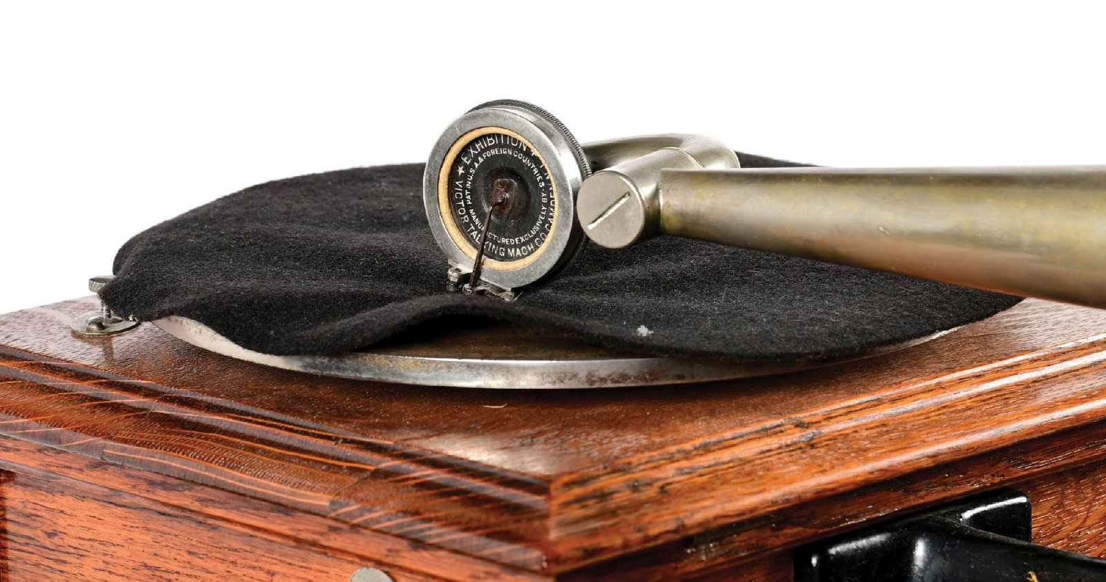 RCA VICTOR TYPE III DISC PHONOGRAPH ON OAK STAND - 10