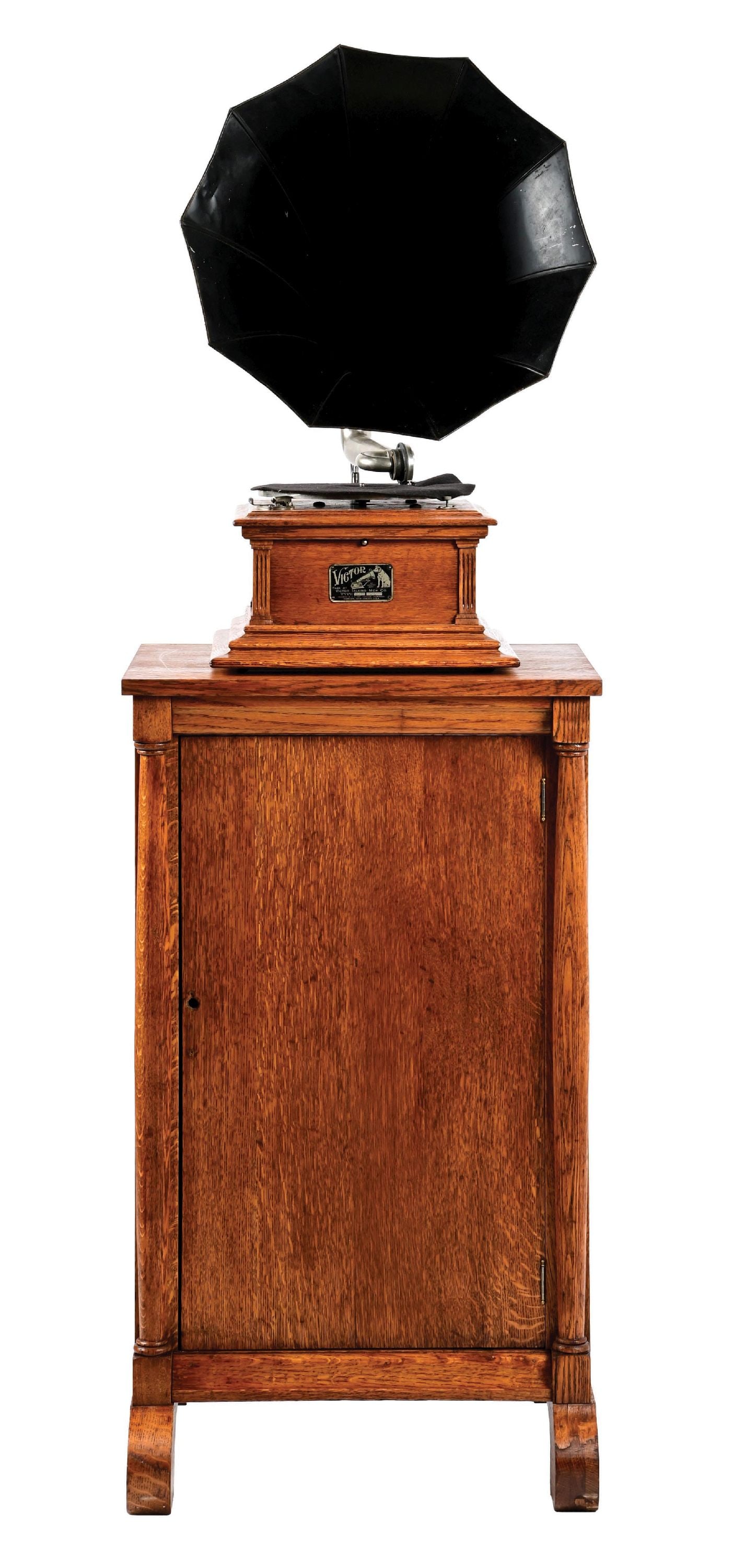 RCA VICTOR TYPE III DISC PHONOGRAPH ON OAK STAND - 2