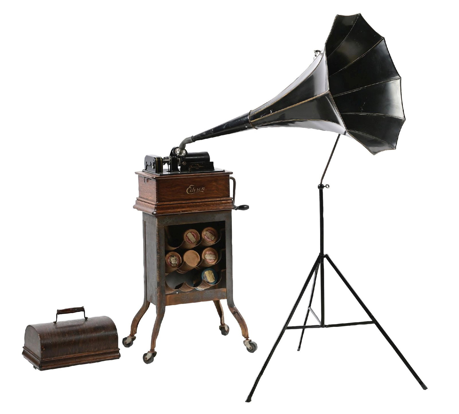 THOMAS EDISON "STANDARD" CYLINDER PHONOGRAPH W/ STAND (1 of 11)