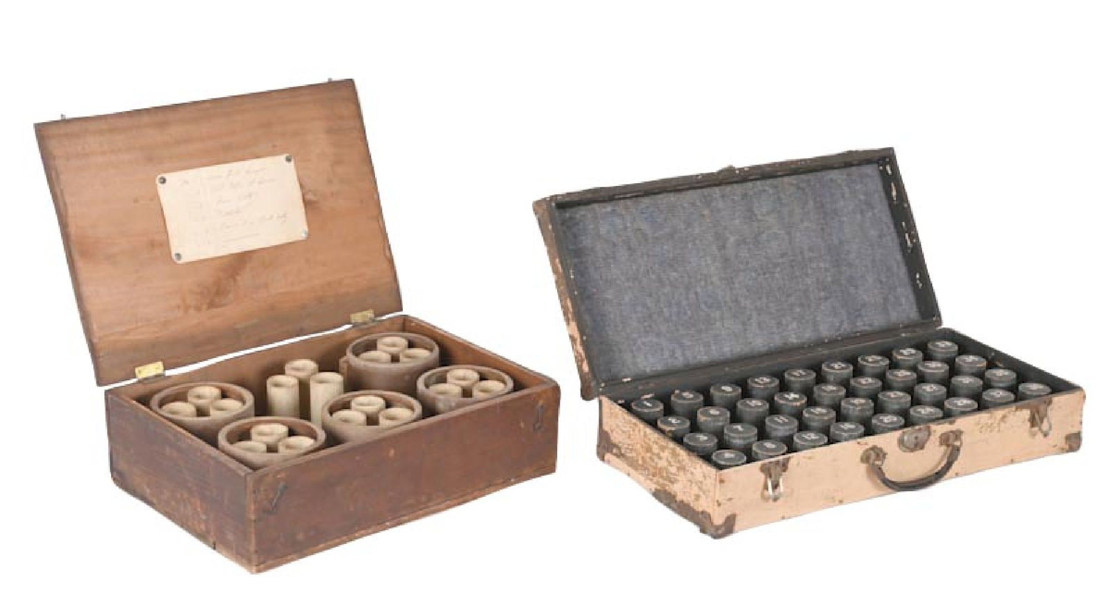 PAIR OF ORIGINAL CYLINDER PHONOGRAPH CASES (1 of 2)