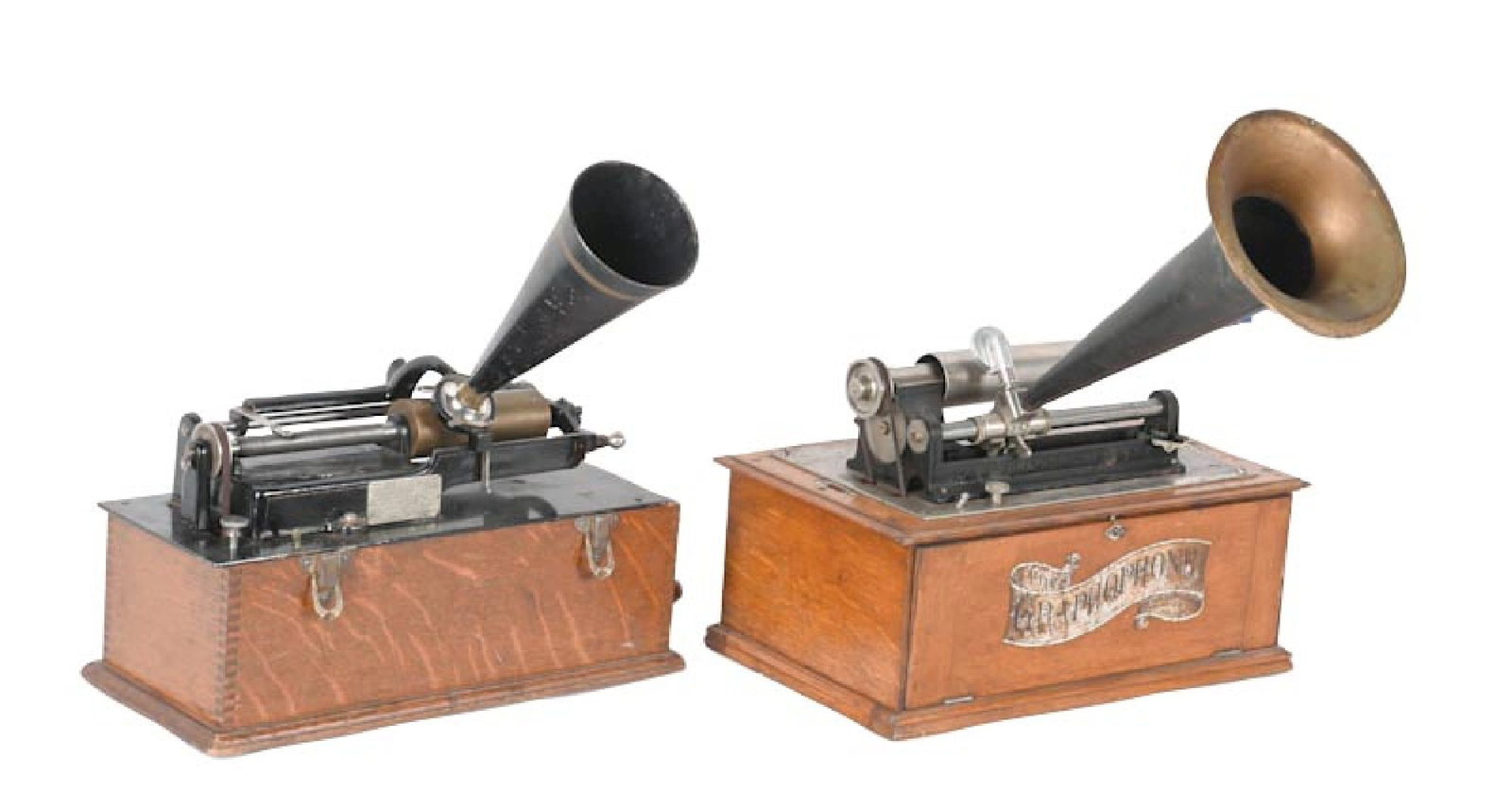 PAIR OF CYLINDER PHONOGRAPHS (1 of 5)