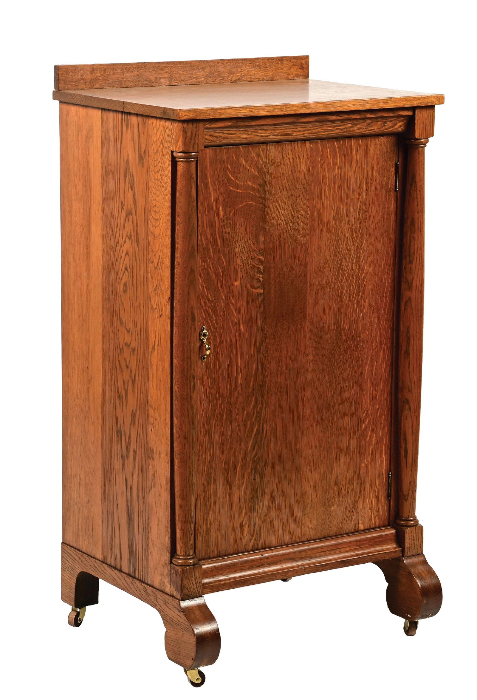OAK PHONOGRAPH STAND (1 of 6)