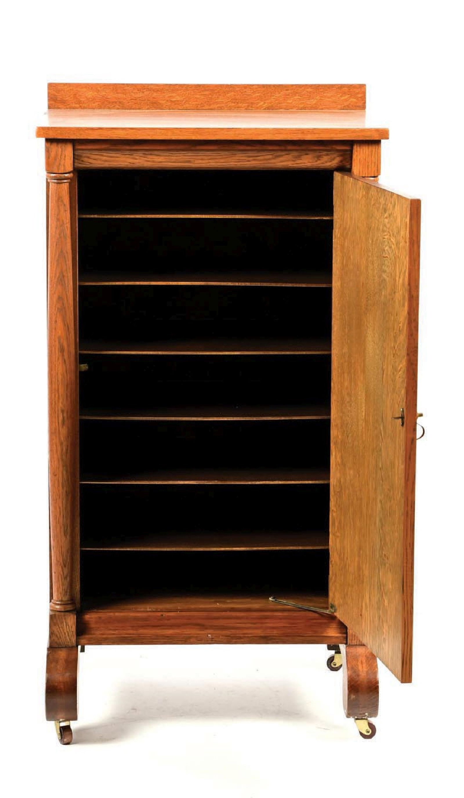 OAK PHONOGRAPH STAND - 5