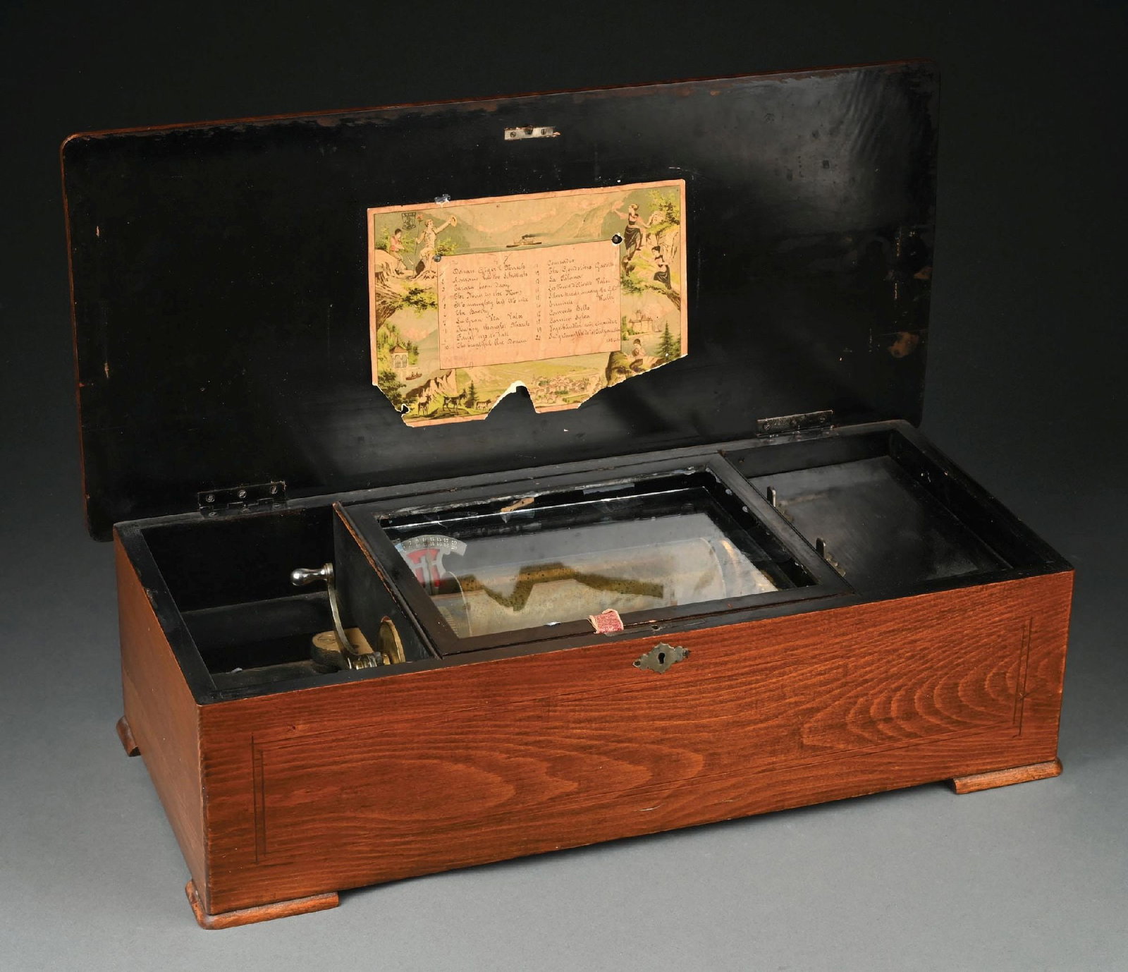 EARLY SWISS CYLNDER MUSIC BOX WITH "FATTY" 20 TUNE CYLINDER (1 of 7)
