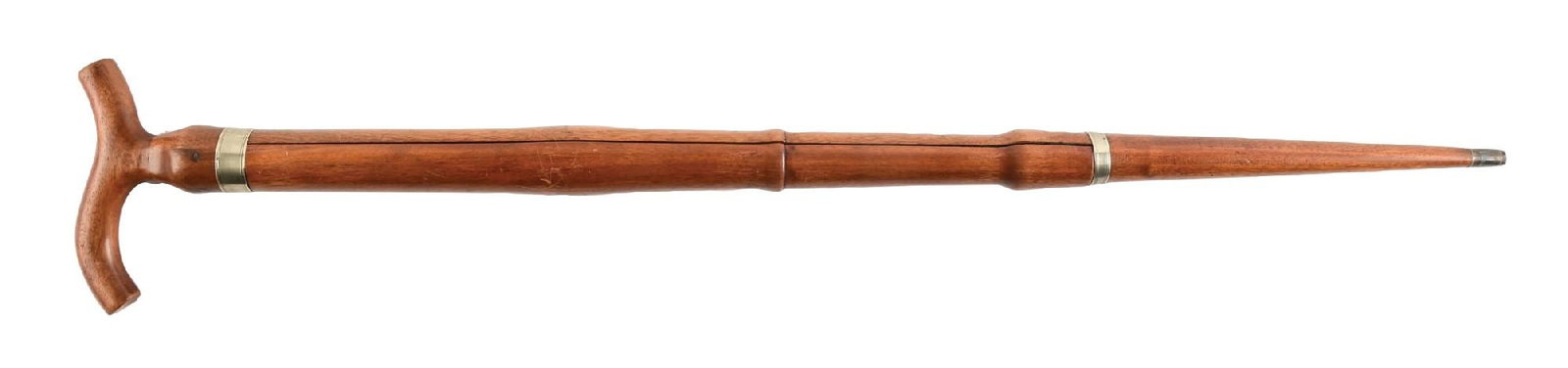 ANTIQUE WOOD VIOLIN WALKING CANE WITH SCREW ON HANDLE (1 of 4)