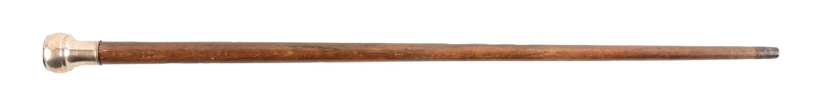 ANTIQUE WALKING STICK CANE WITH PORTRAIT PAINTED HANDLE (1 of 4)