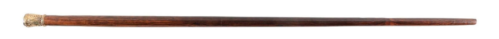 ANTIQUE WALKING STICK W/ FINE DECORATED CAMEO HANDLE AND WOOD SHAFT (1 of 5)