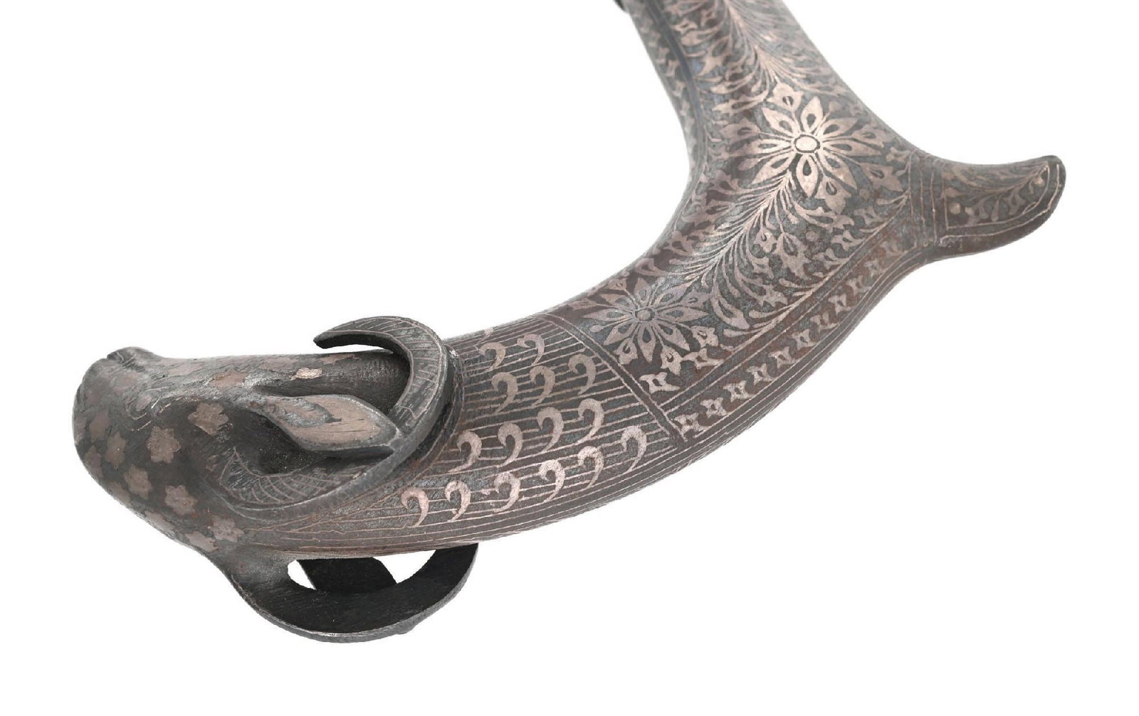 PERSIAN STYLE RAMS HEAD SWORD CANE - 8