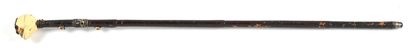 BONE SKELETON CANE WITH COMPASS - 2