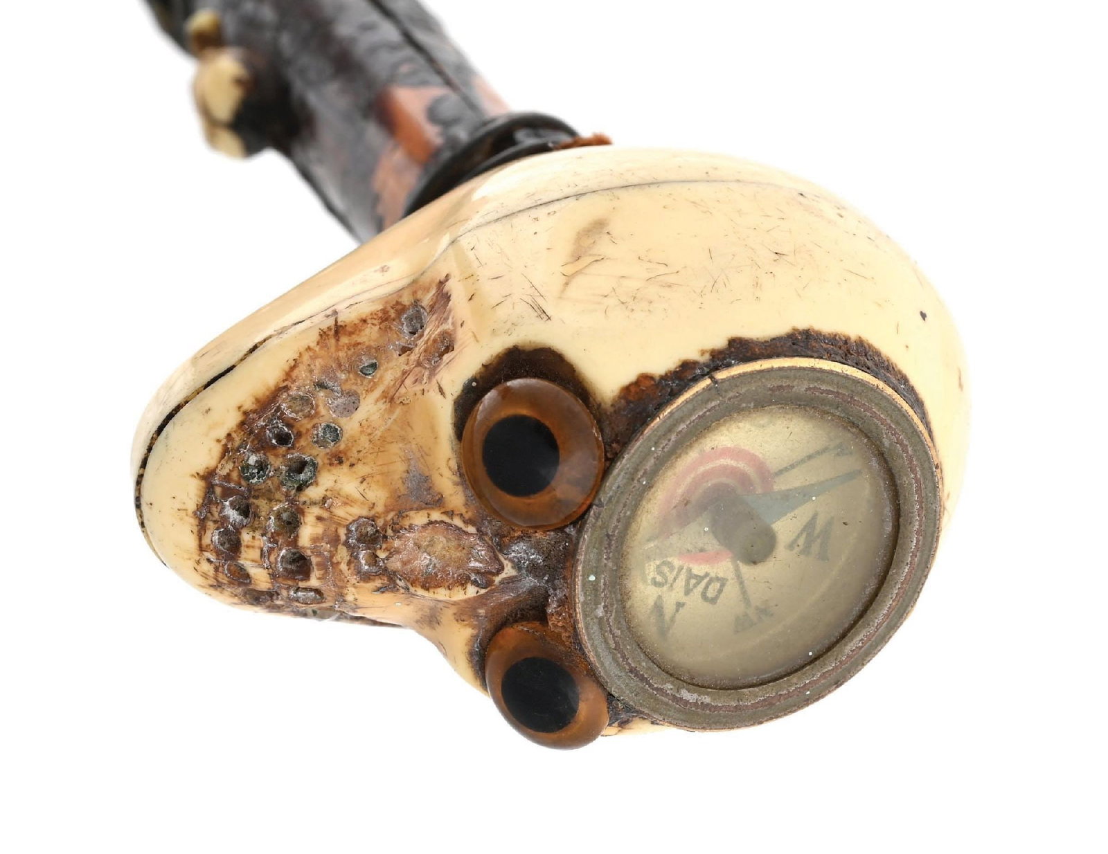 BONE SKELETON CANE WITH COMPASS - 9