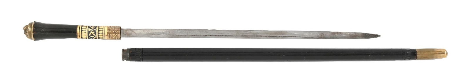 BLACK LACQUERED SWORD CANE (1 of 8)