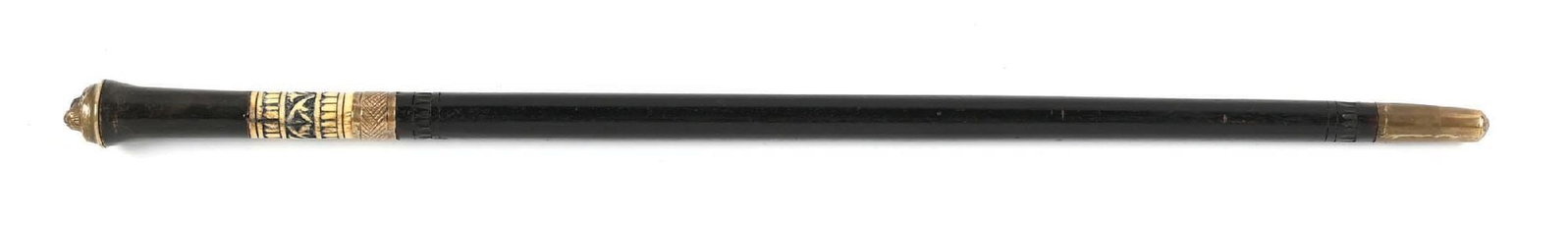 BLACK LACQUERED SWORD CANE - 2