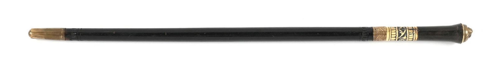 BLACK LACQUERED SWORD CANE - 3