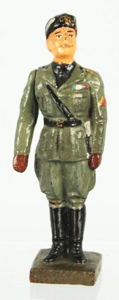 Lineol Personality Mussolini Figure.: Nice condition soldier of Mussolini with movable arm. Condition (Very Good - Excellent).