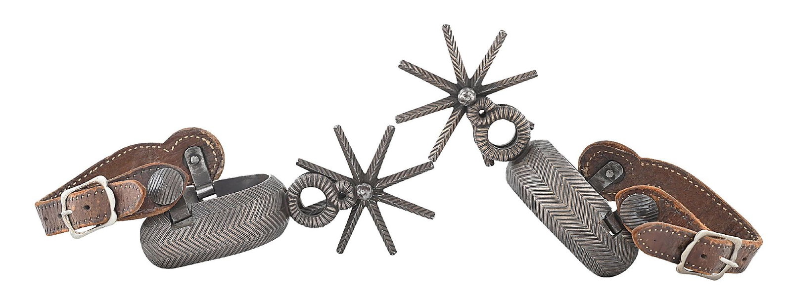 HERRINGBONE PATTERN CHARRO SPURS - 2