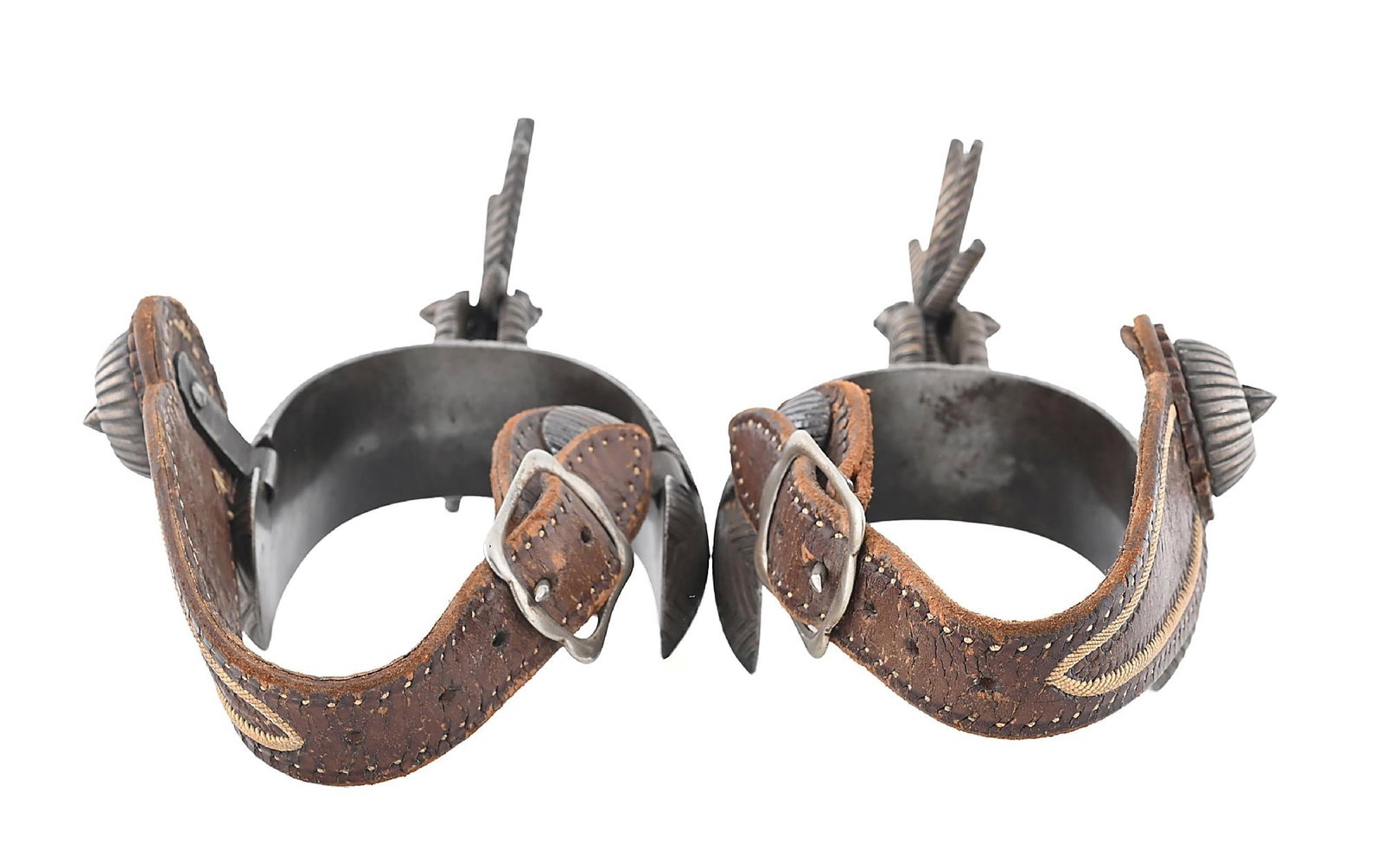 HERRINGBONE PATTERN CHARRO SPURS - 4