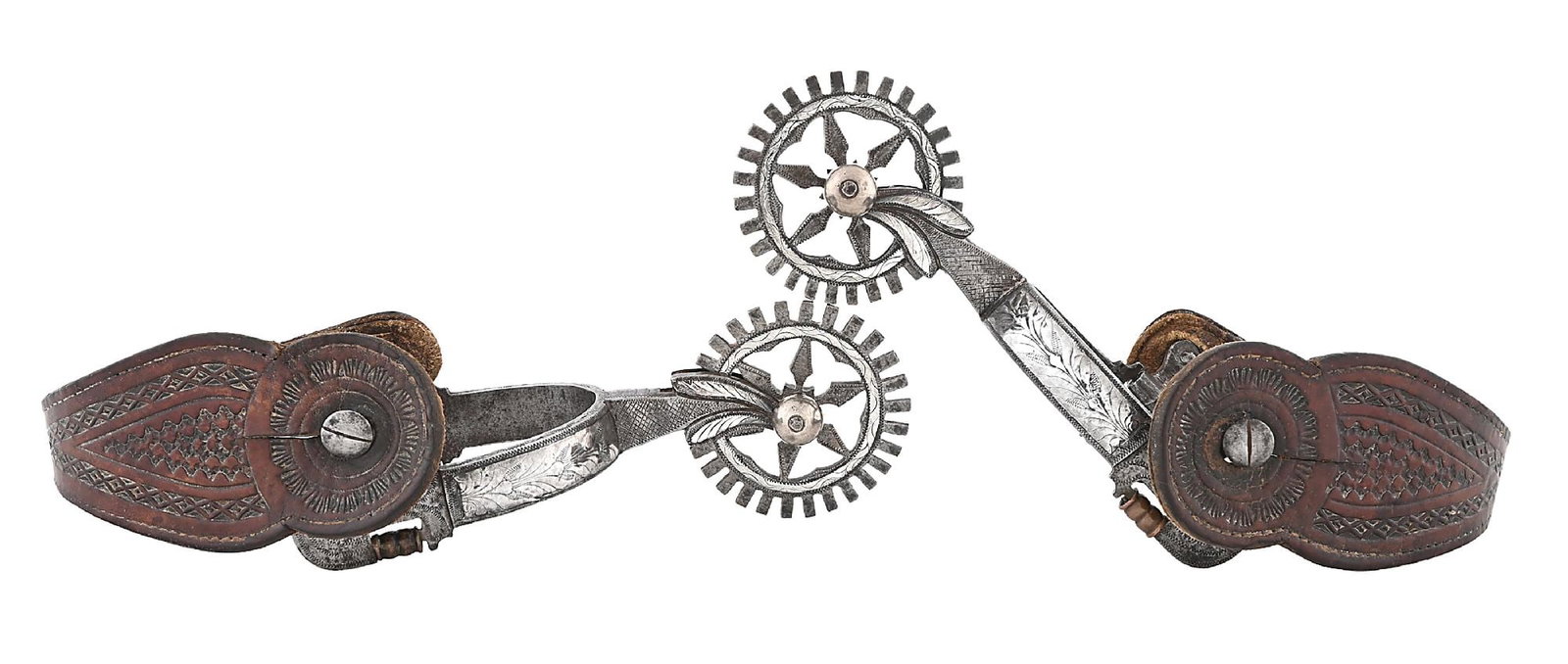 ENGRAVED SILVER MEXICAN SPURS (1 of 5)