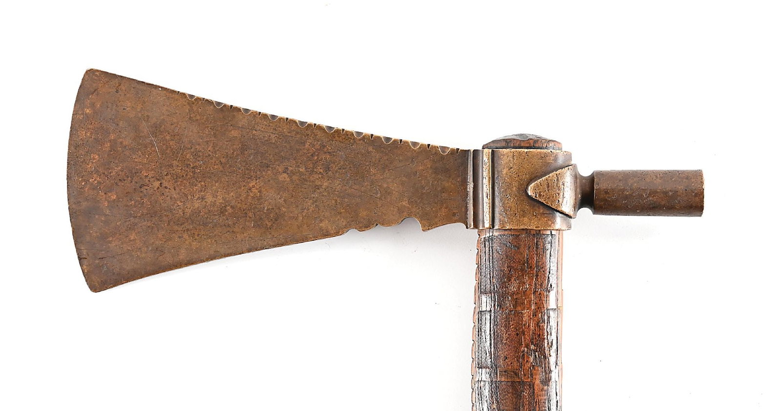 WESTERN PIPE TOMAHAWK WITH BRASS HEAD - 3