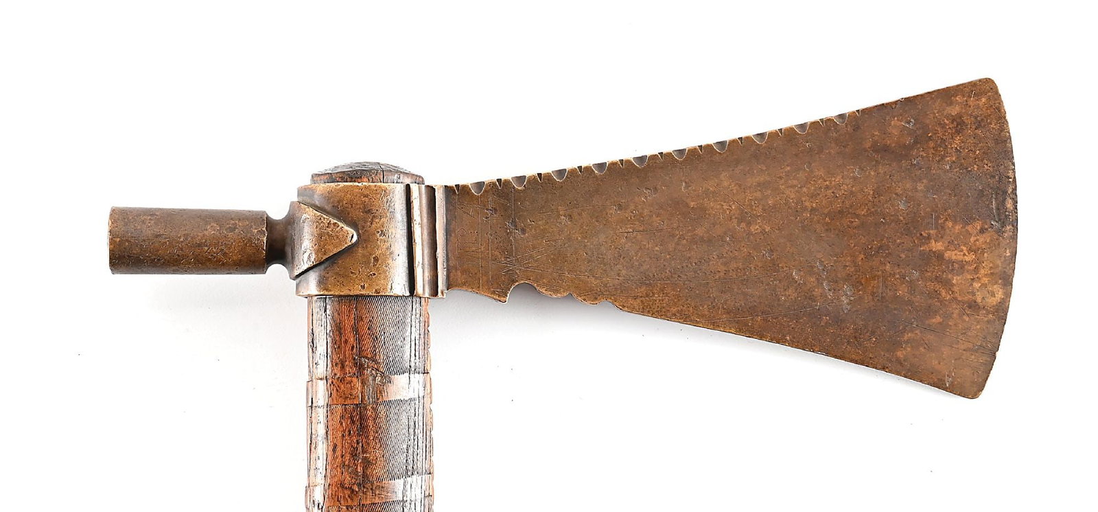 WESTERN PIPE TOMAHAWK WITH BRASS HEAD - 4