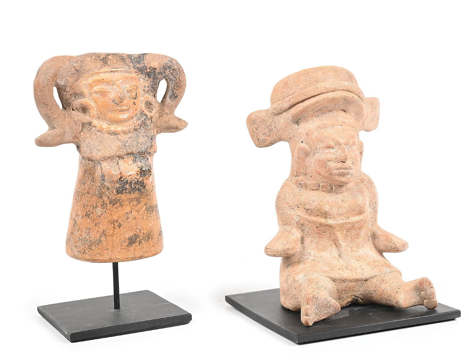 LOT OF 2: MAYA POTTERY FIGURES (1 of 4)