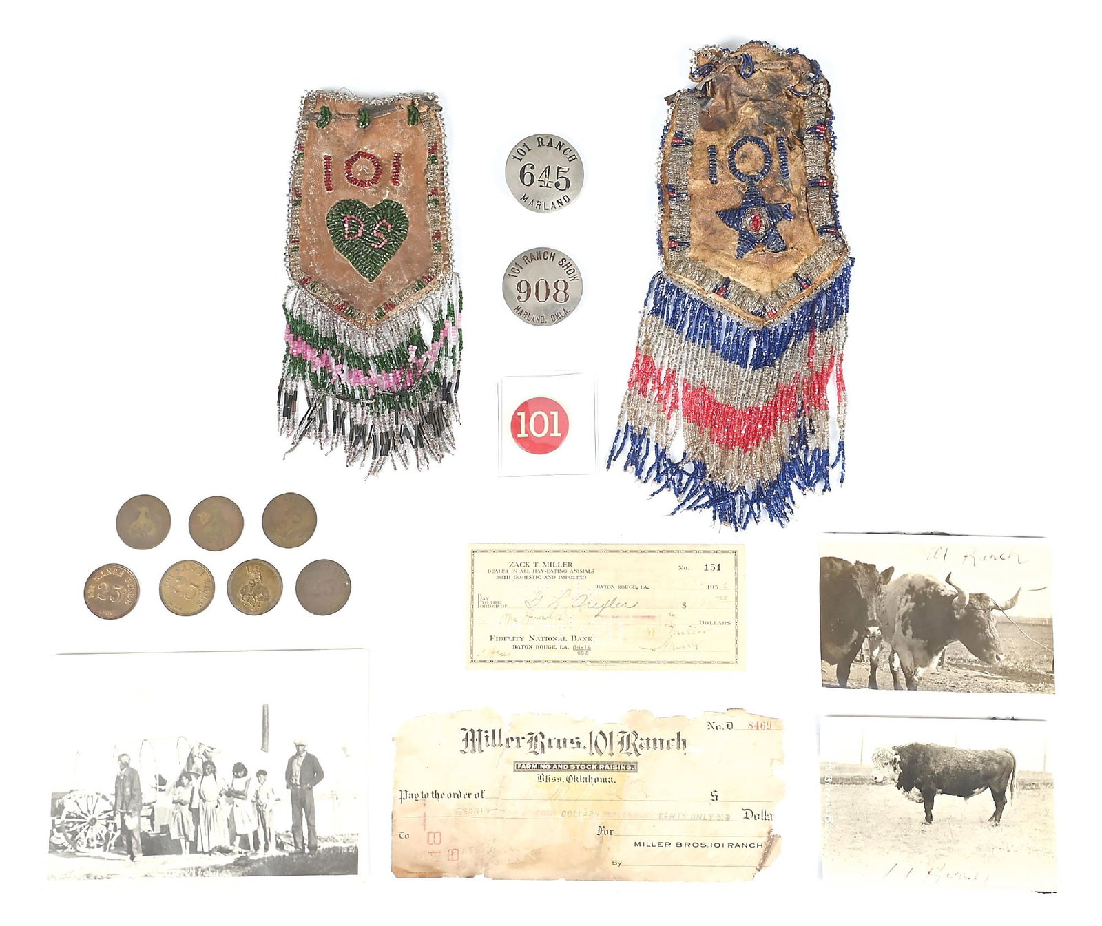 LOT OF MILLER BROS. 101 RANCH ITEMS (1 of 1)