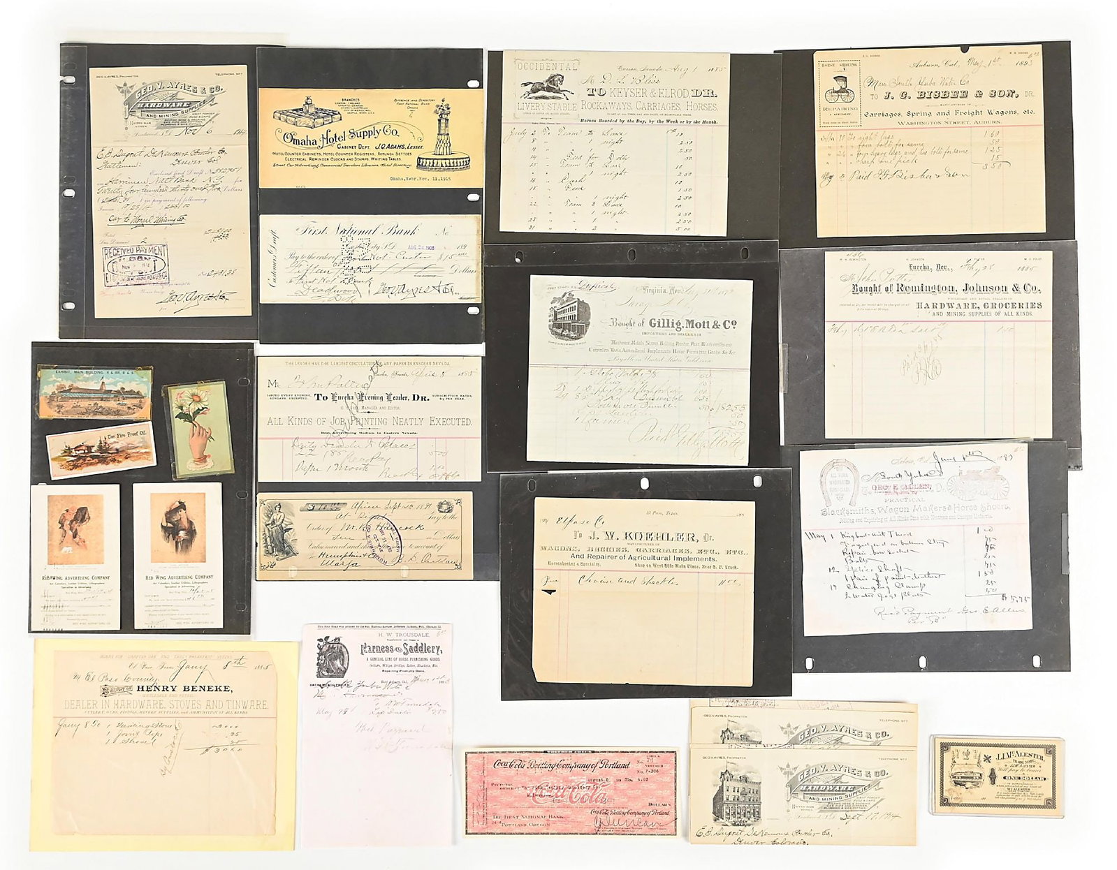 LARGE LOT OF WESTERN BUSINESS AND SADDLERY EPHEMERA (1 of 1)