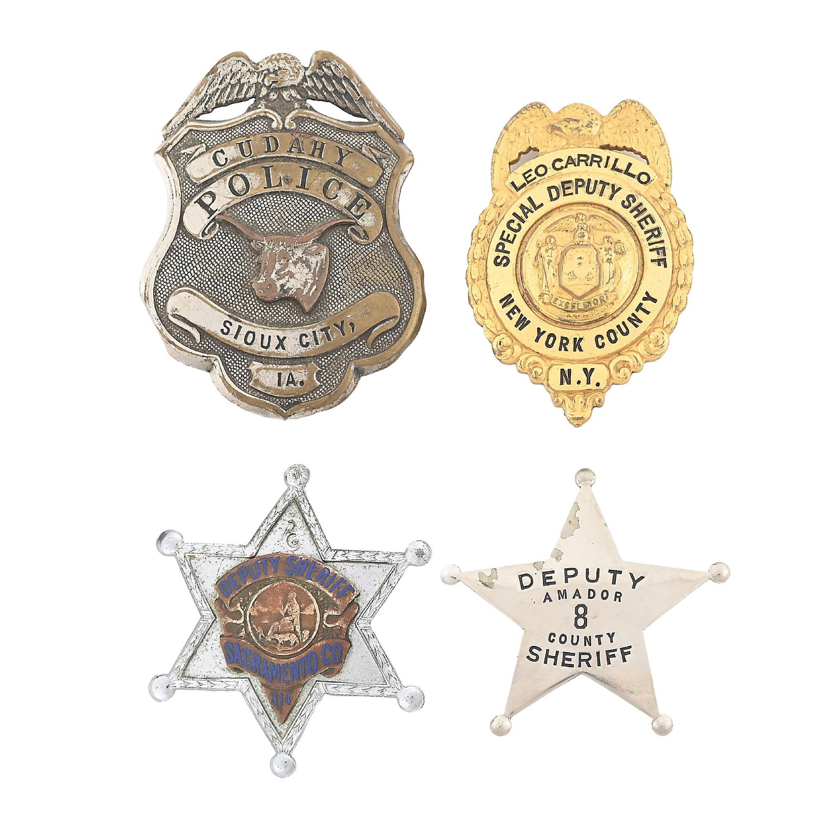 LOT OF 4: POLICE BADGES (1 of 4)