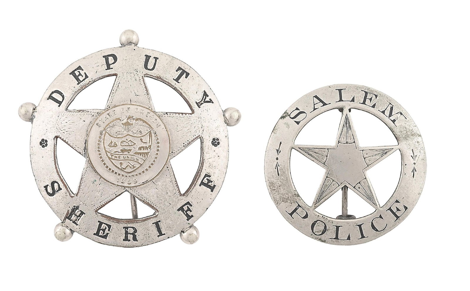 LOT OF 2: POLICE BADGES (1 of 2)