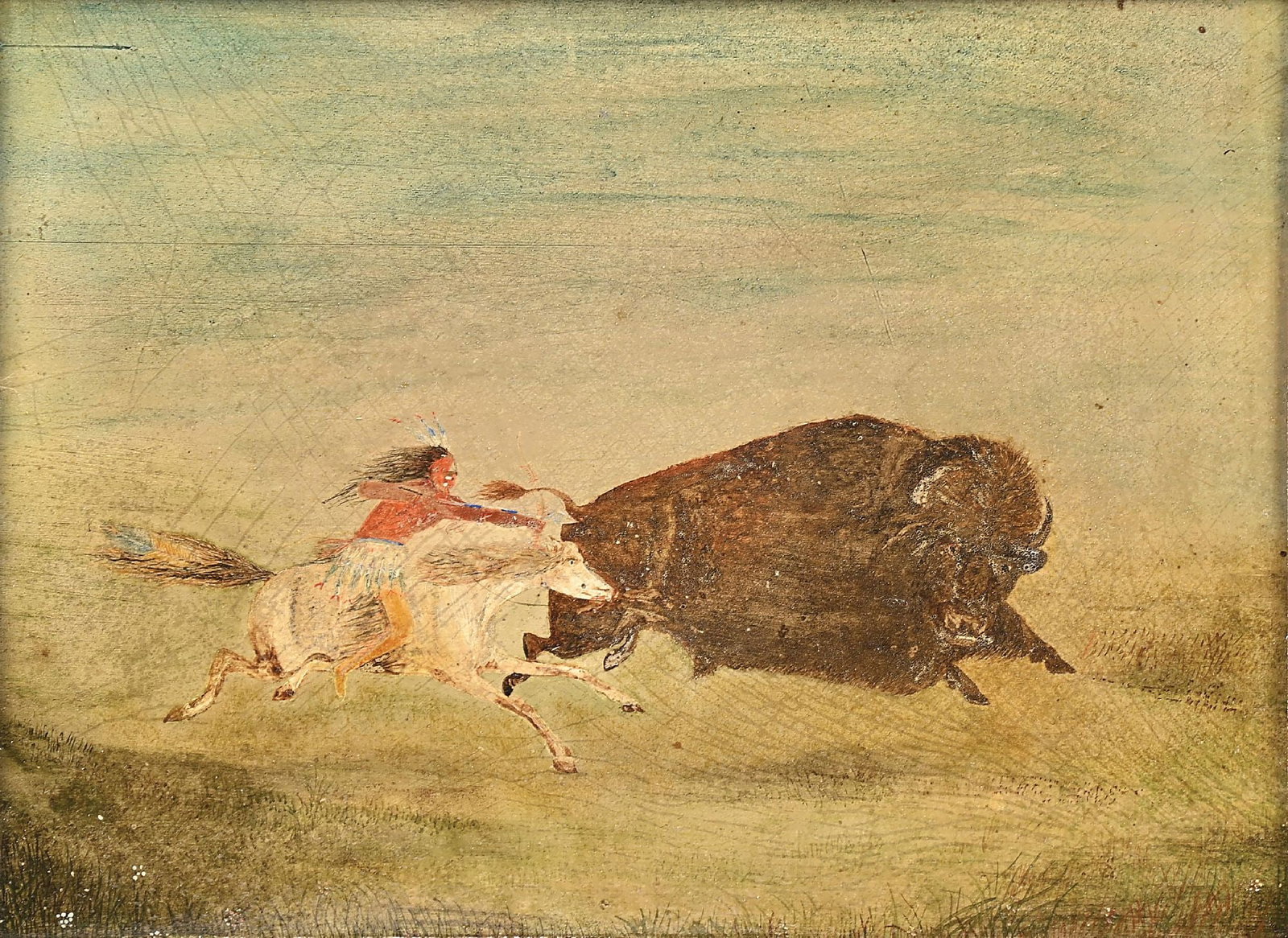 CONTEMPORARY OIL PAINTING ON TIN (1 of 4)
