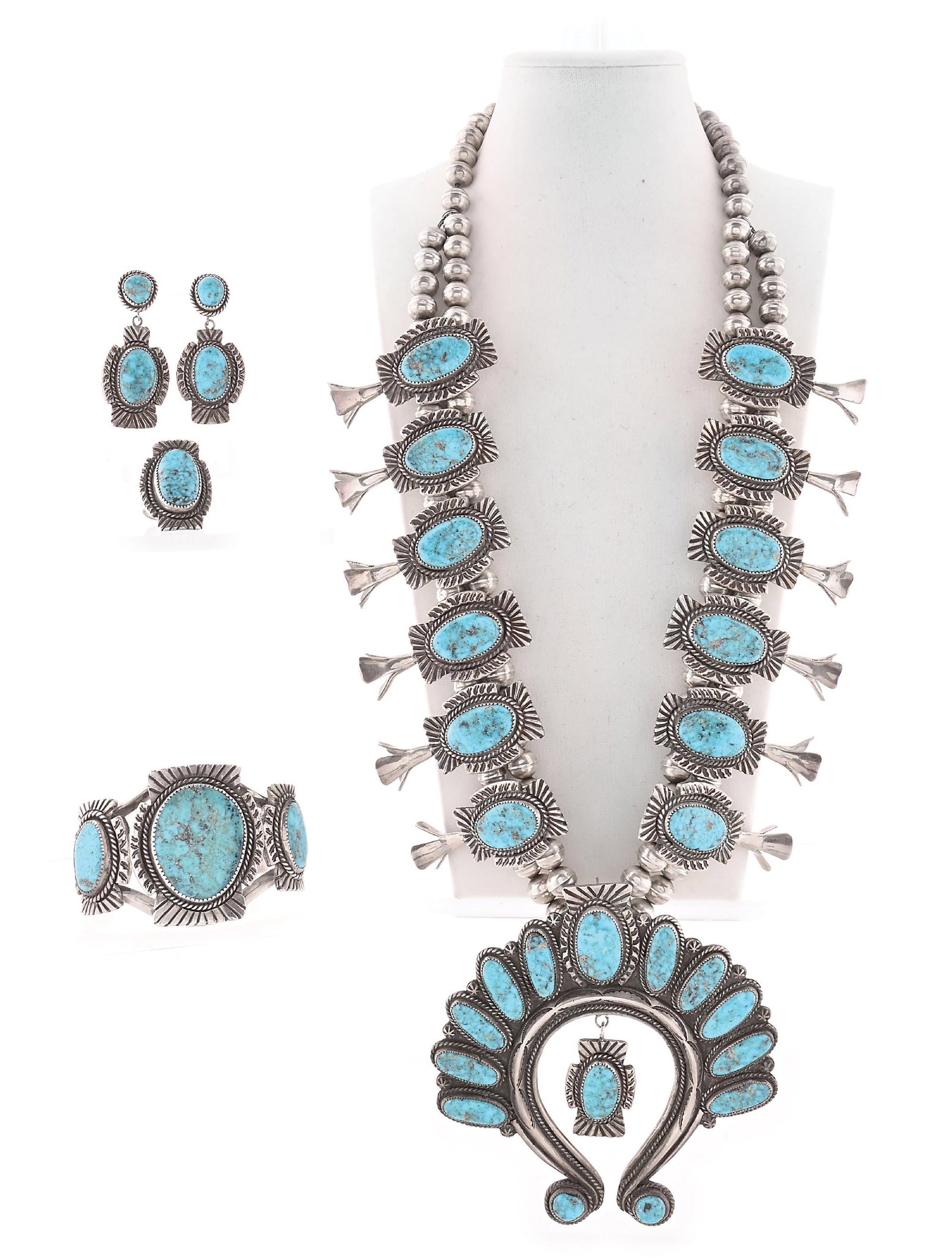 NAVAJO (DINÉ) SQUASH BLOSSOM SET (1 of 9)