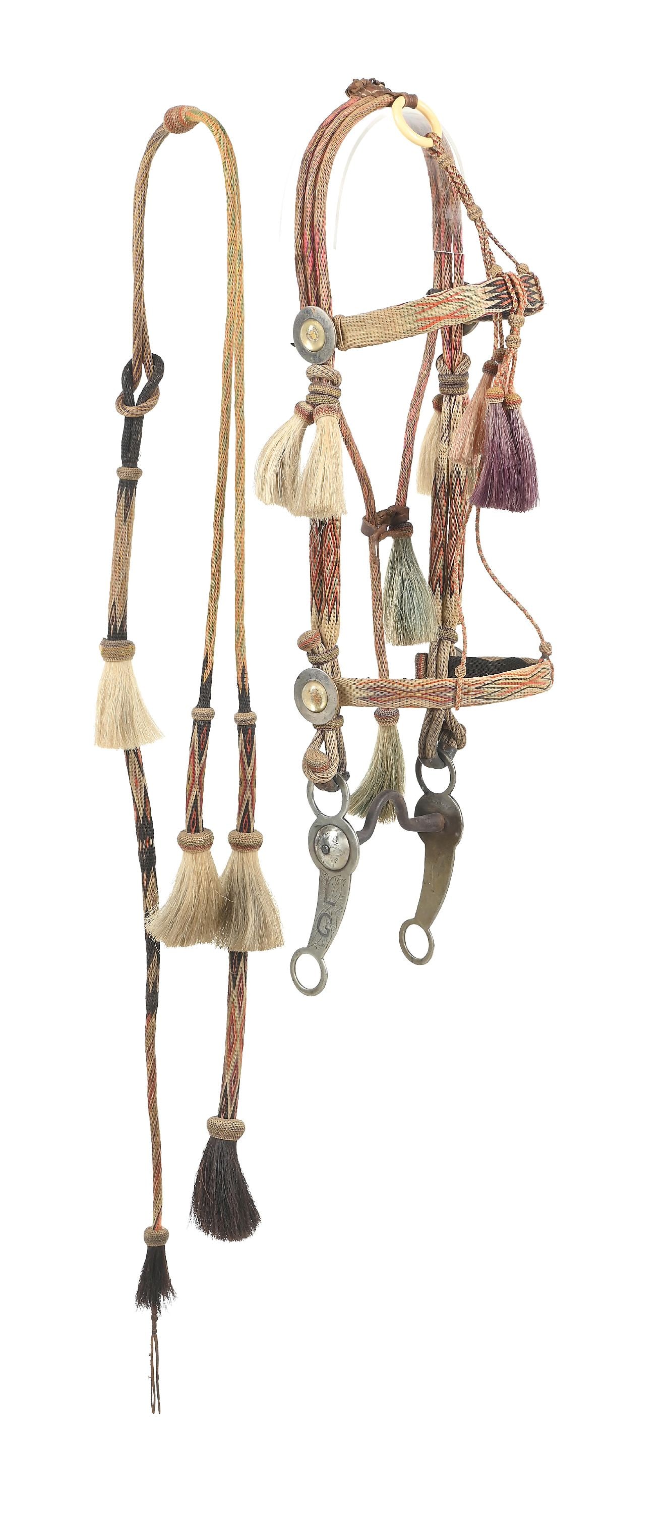 MONTANA PRISON HITCHED HORSEHAIR BRIDLE (1 of 11)