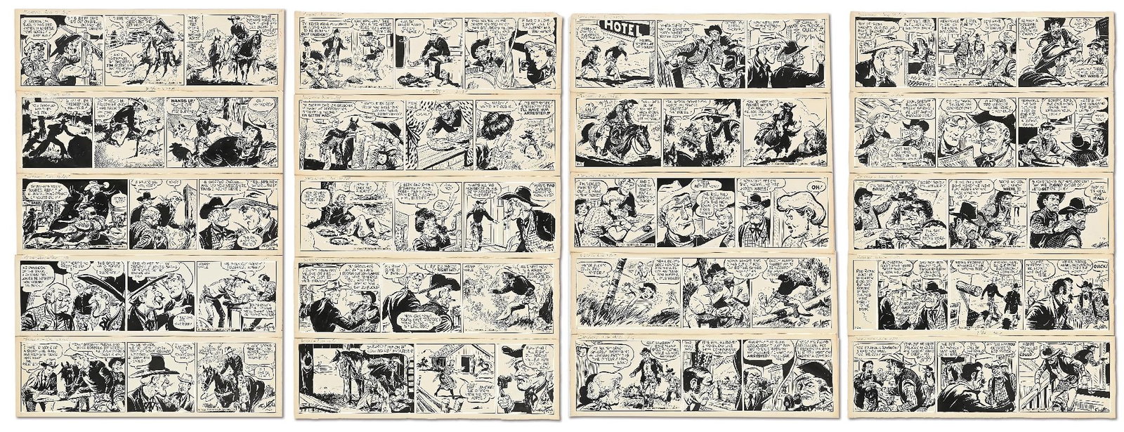 LOT OF 42: 1955 FRED HARMAN RED RYDER DALIES (1 of 2)